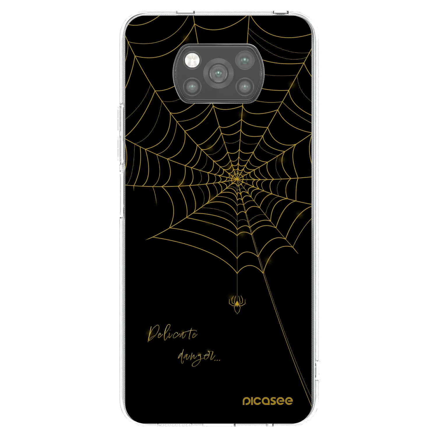 Picasee crna silikonska maskica za Xiaomi Poco X3 Pro - Delicate danger