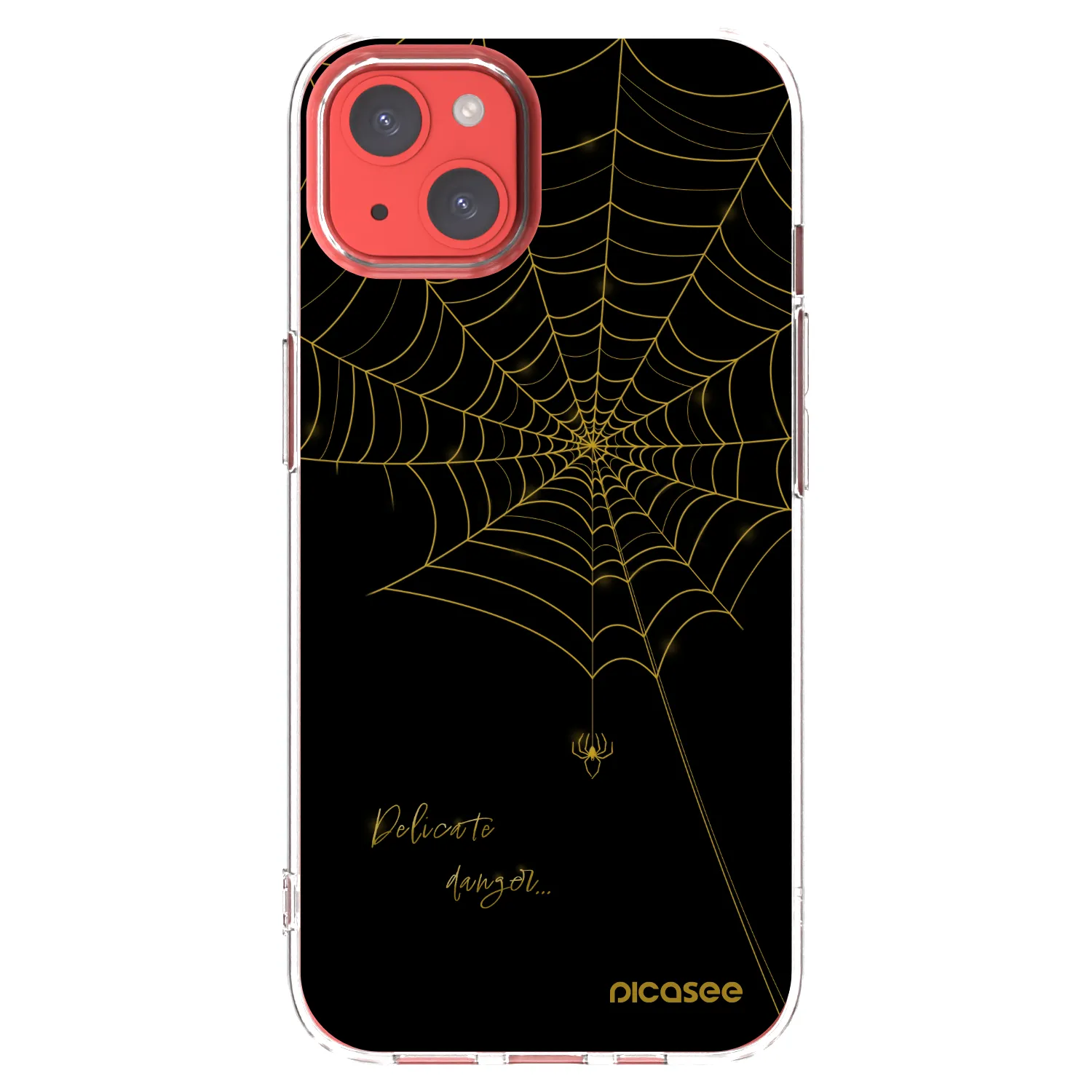 Picasee silikonska prozirna maskica za Apple iPhone 13 - Delicate danger