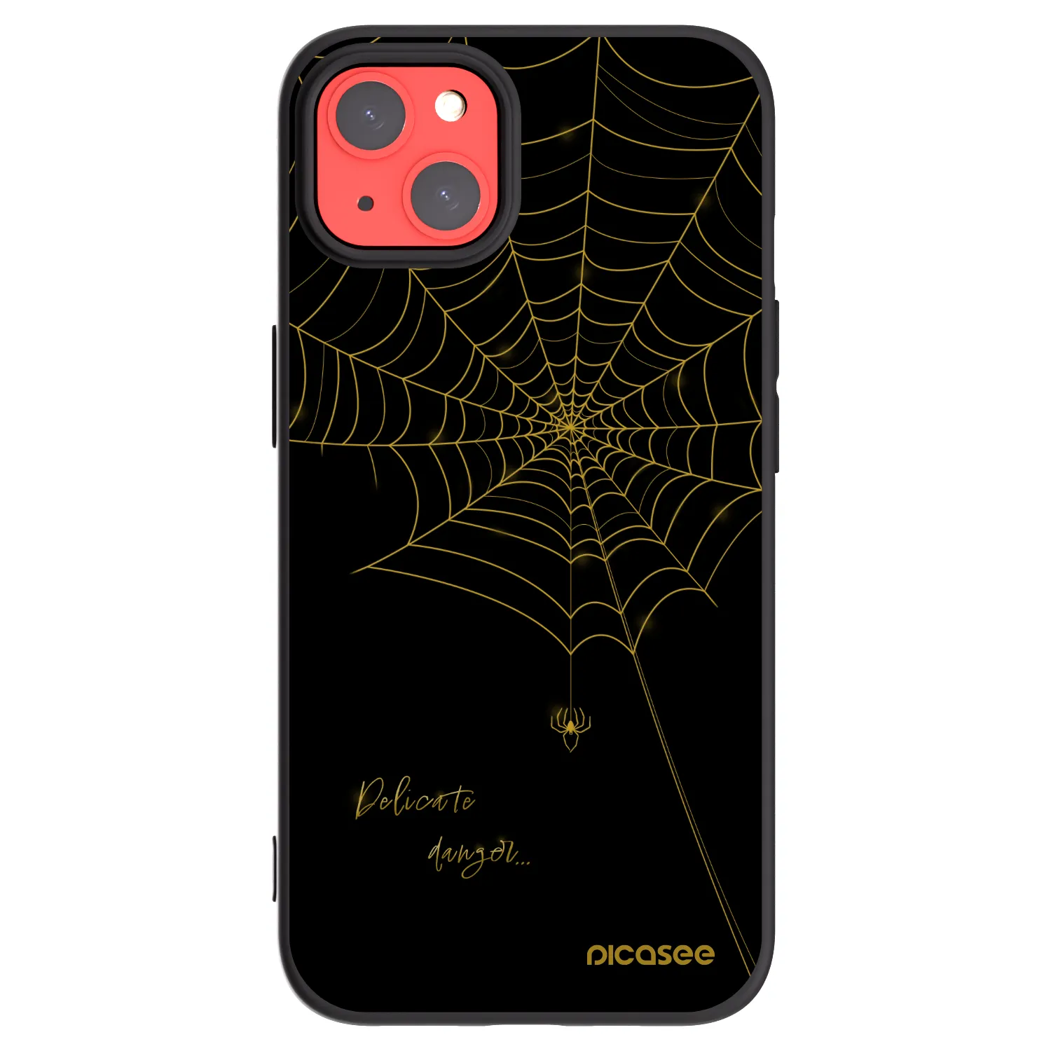 Picasee crna silikonska maskica za Apple iPhone 13 - Delicate danger