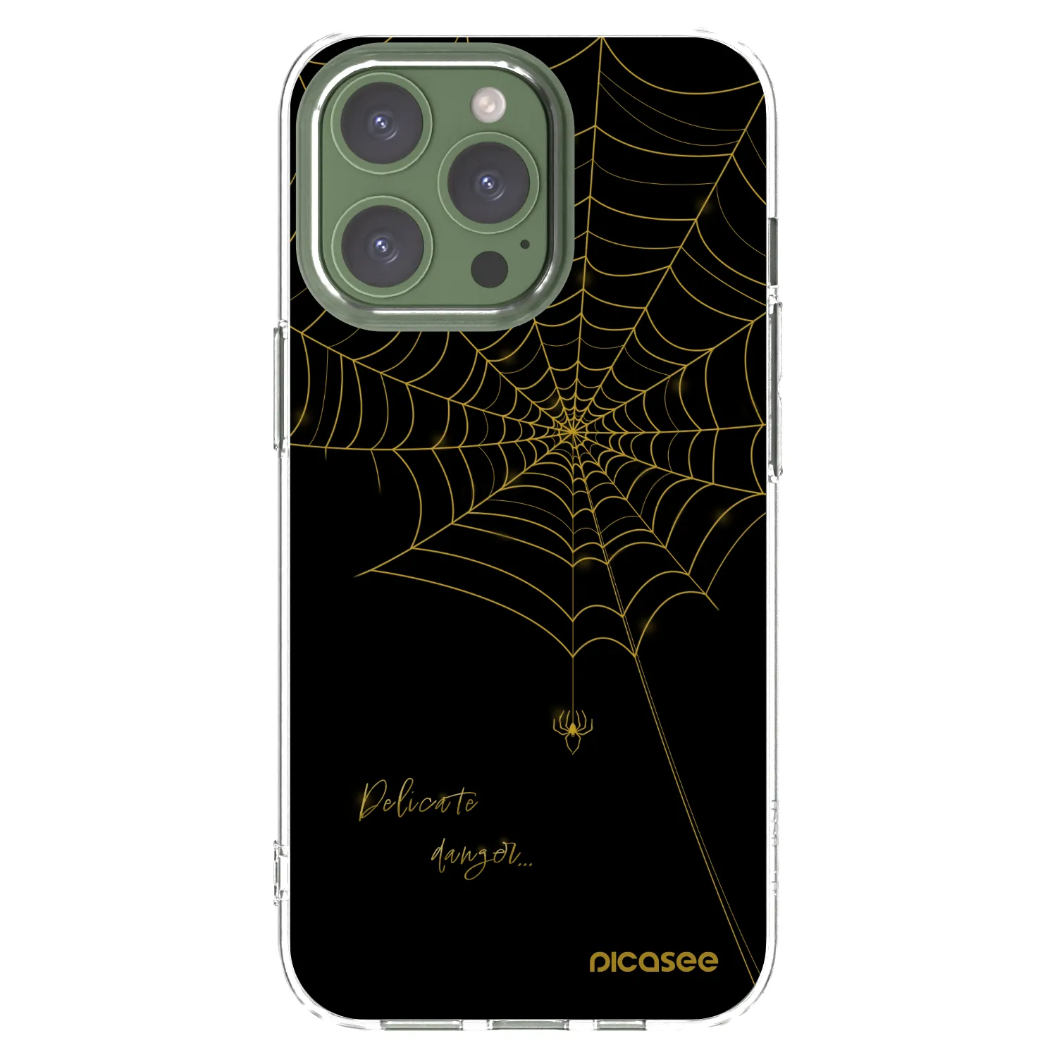Picasee silikonska prozirna maskica za Apple iPhone 13 Pro - Delicate danger