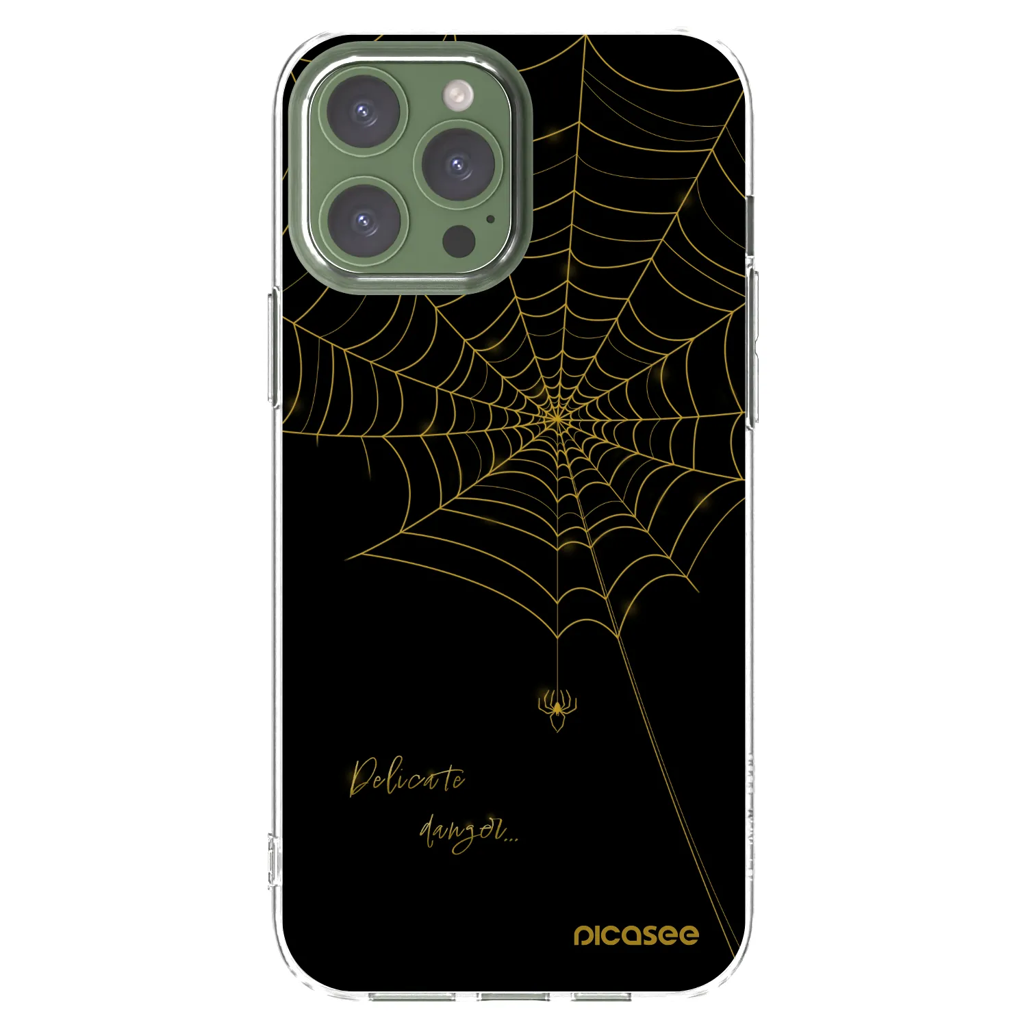 Picasee silikonska prozirna maskica za Apple iPhone 13 Pro Max - Delicate danger