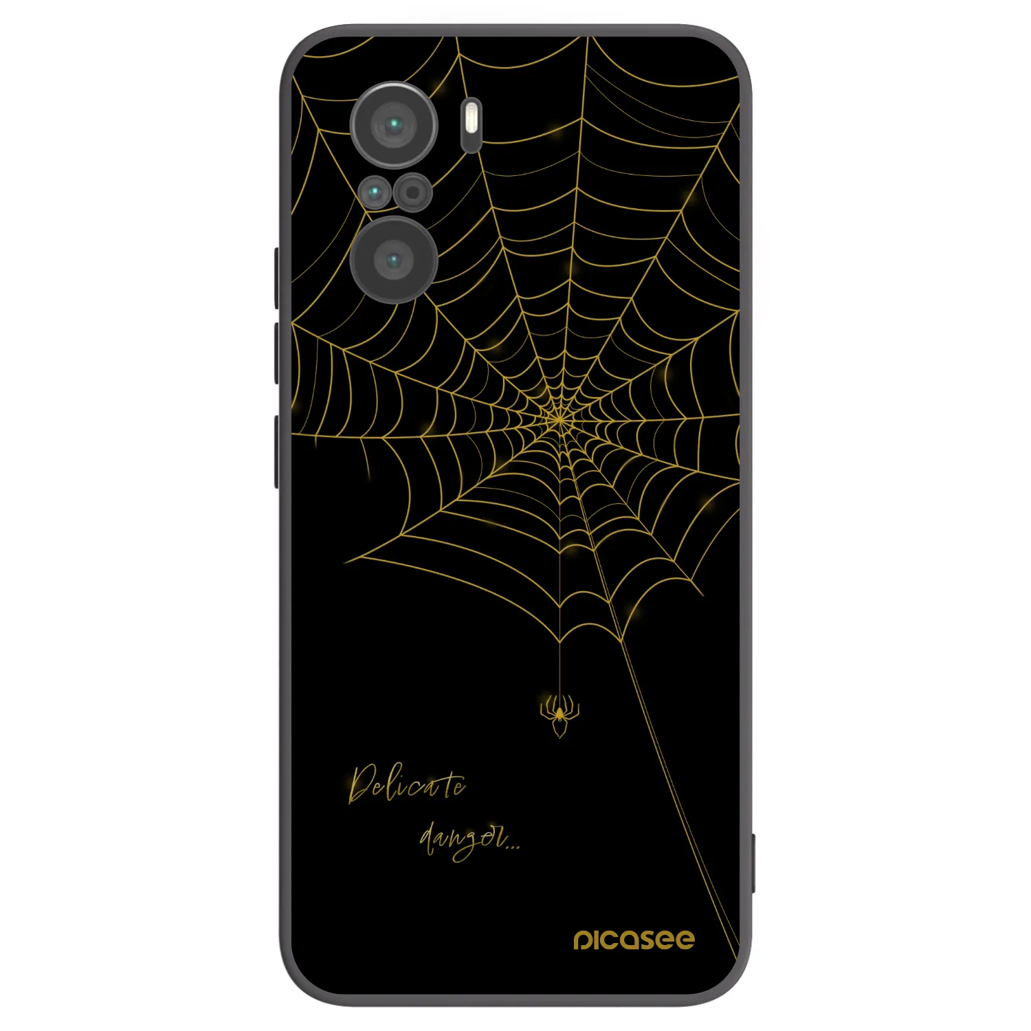 Picasee crna silikonska maskica za Xiaomi Poco F3 - Delicate danger