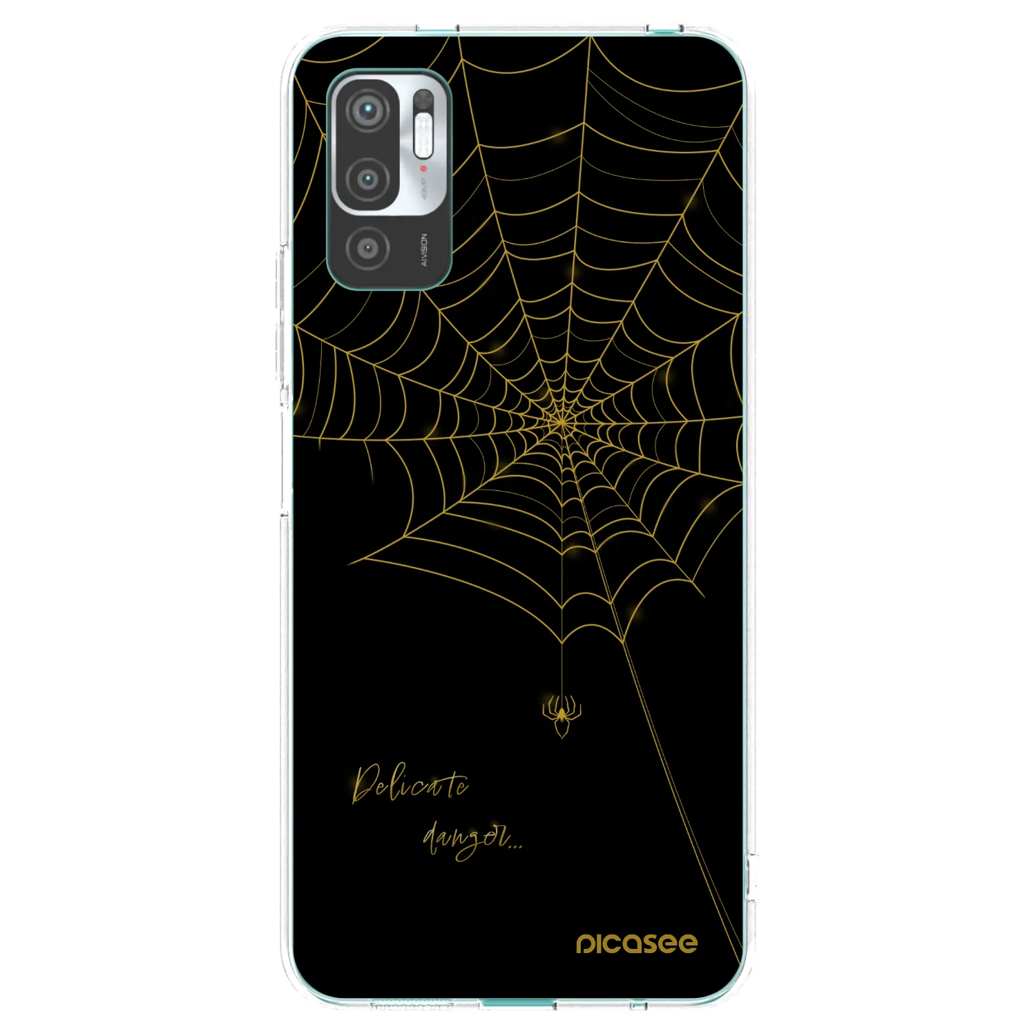 Picasee silikonska prozirna maskica za Xiaomi Redmi Note 10 5G - Delicate danger