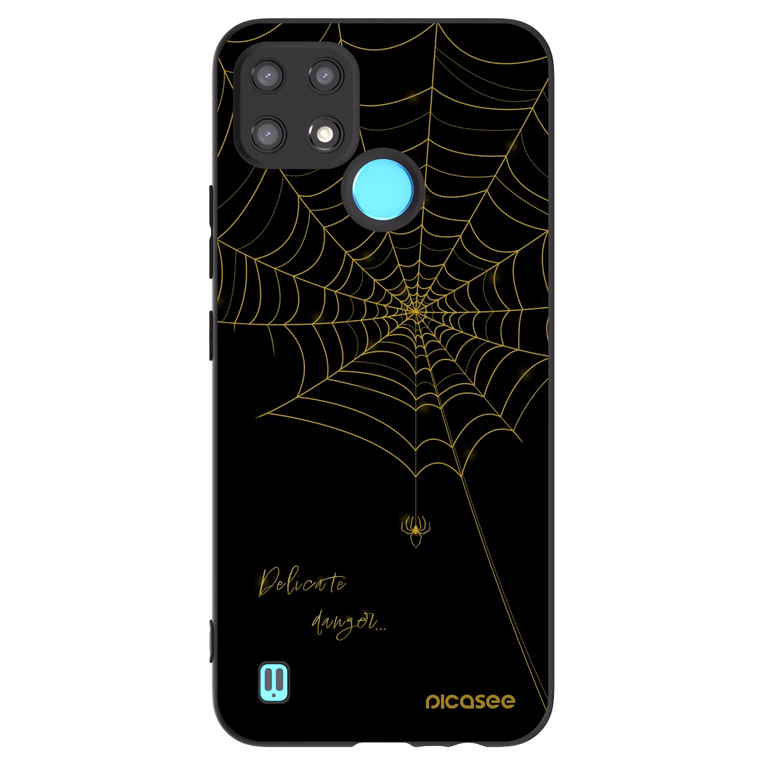 Picasee crna silikonska maskica za Realme C21 - Delicate danger