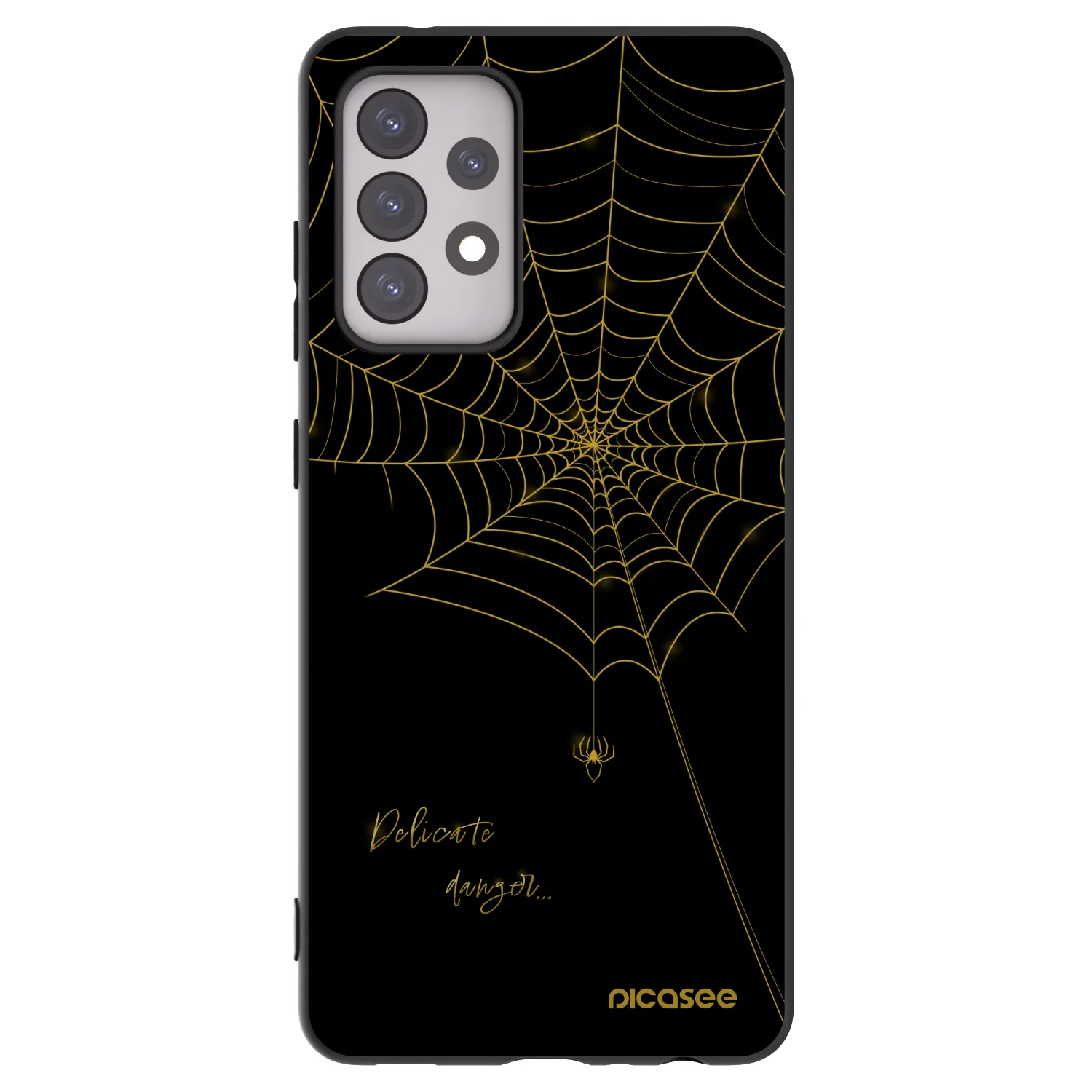 Picasee crna silikonska maskica za Samsung Galaxy A52s 5G A528B - Delicate danger