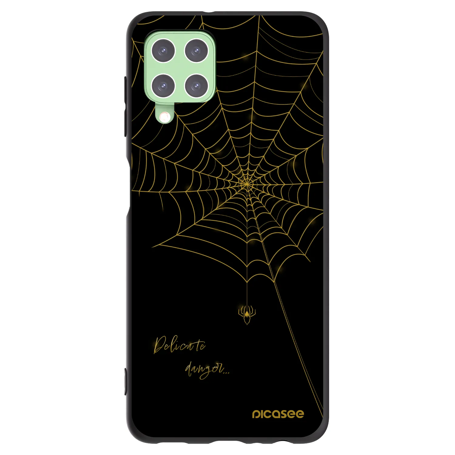 Picasee crna silikonska maskica za Samsung Galaxy A22 A225F 4G - Delicate danger