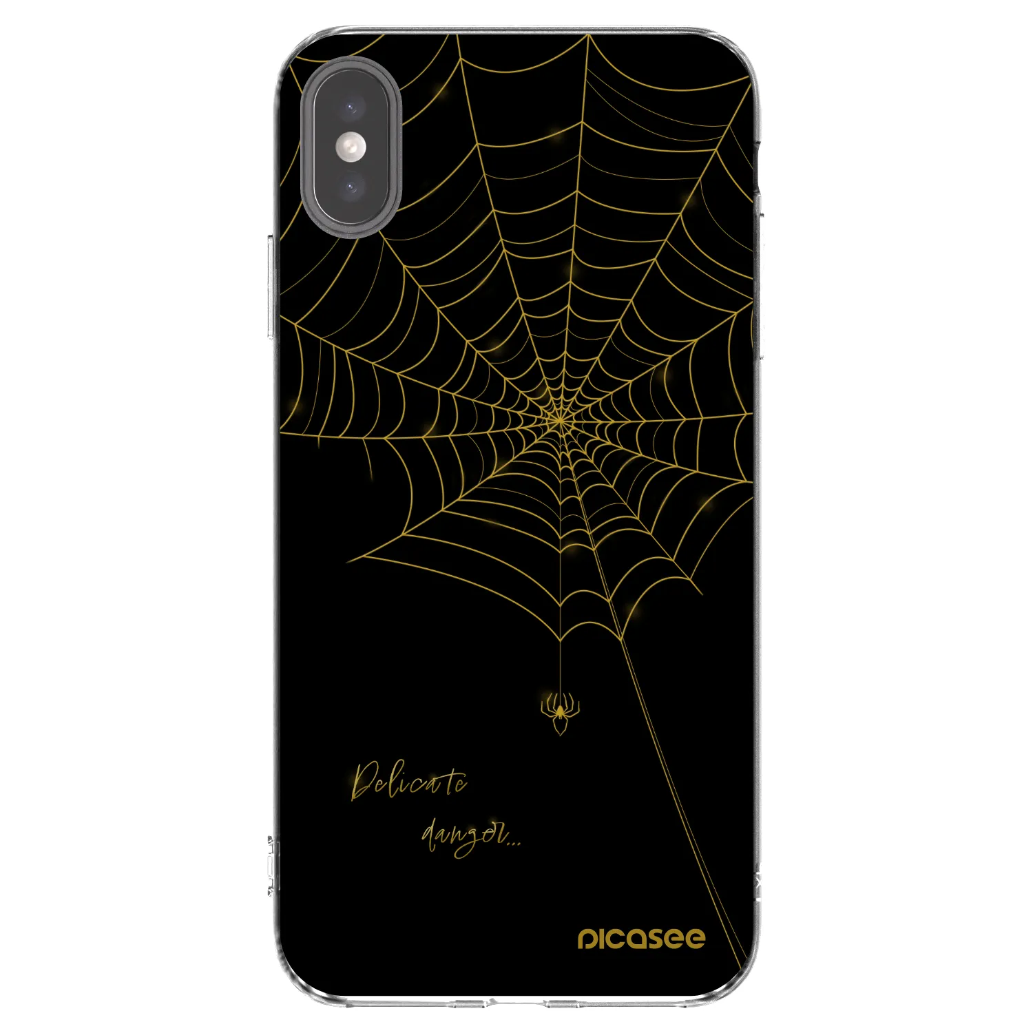 Picasee silikonska prozirna maskica za Apple iPhone XS Max - Delicate danger