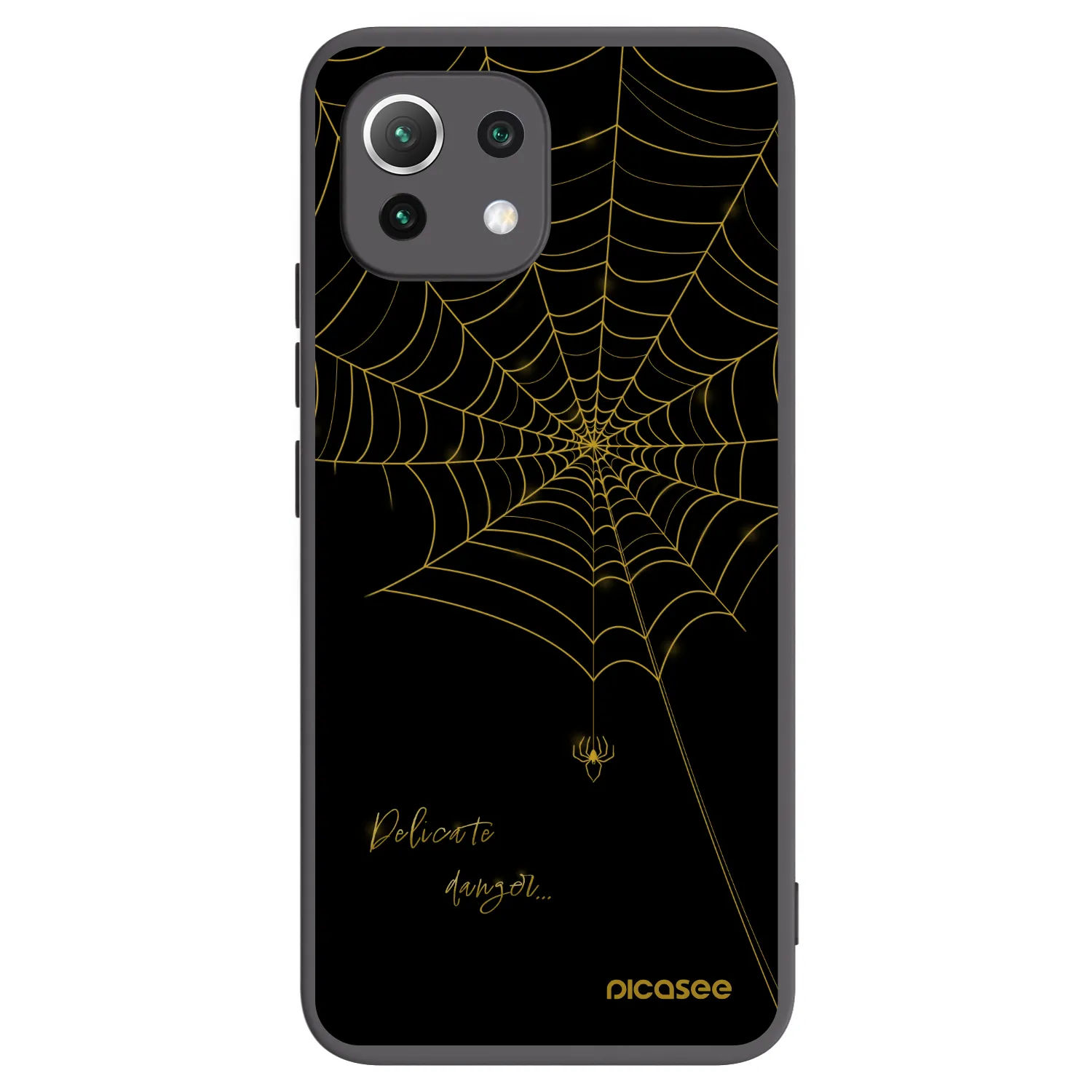 Picasee crna silikonska maskica za Xiaomi 11 Lite 5G NE - Delicate danger