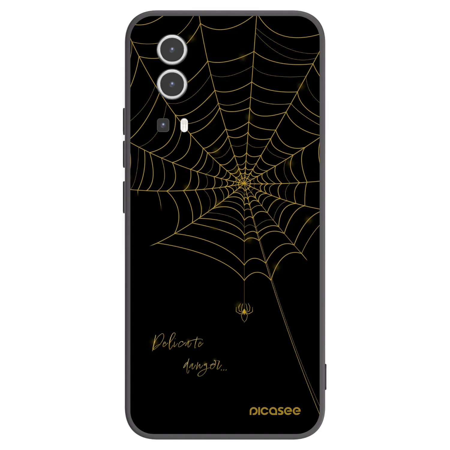 Picasee crna silikonska maskica za Vivo Y72 5G - Delicate danger