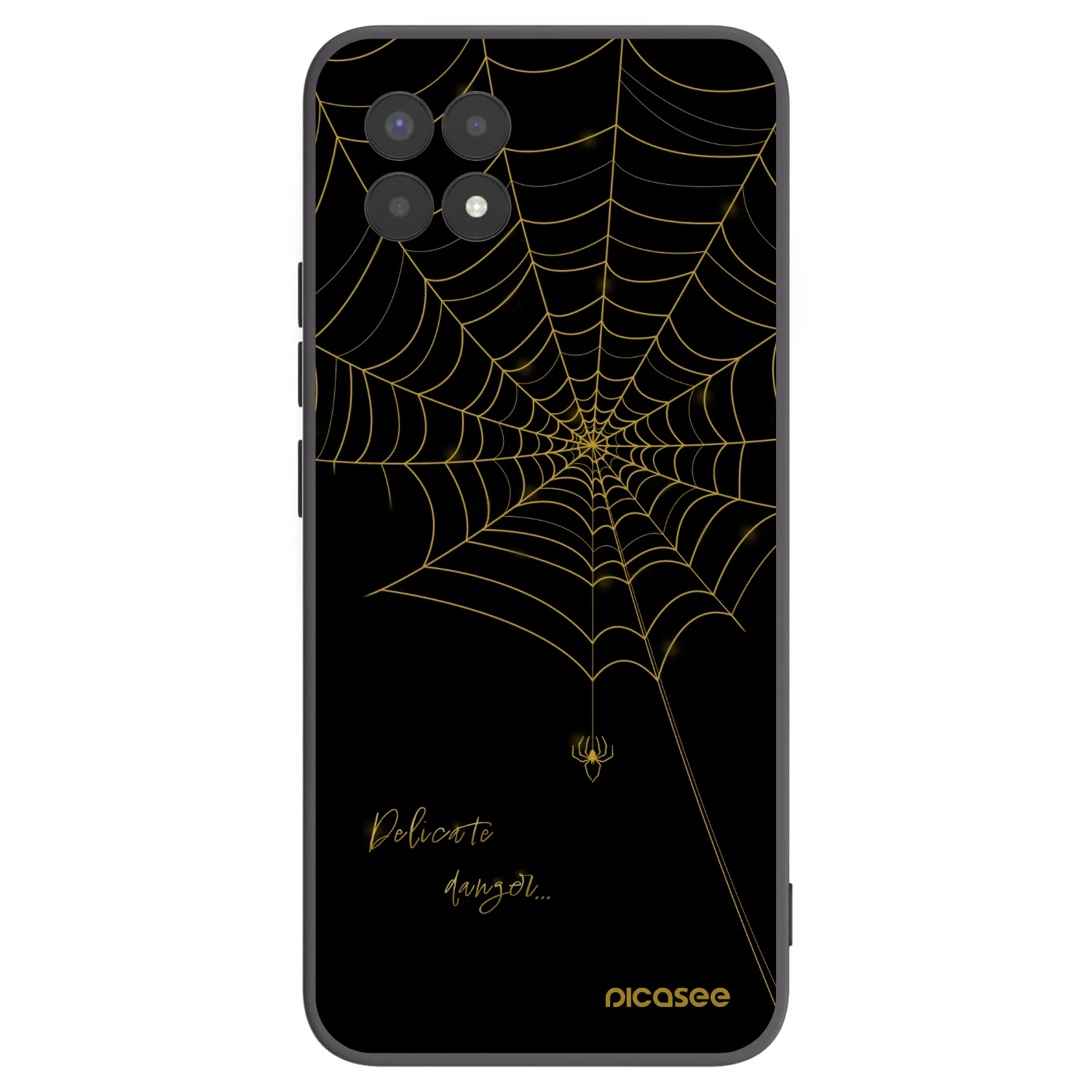 Picasee crna silikonska maskica za Realme 8i - Delicate danger