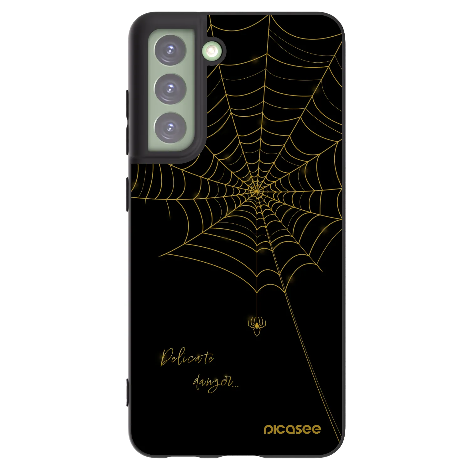 Picasee crna silikonska maskica za Samsung Galaxy S21 FE 5G - Delicate danger