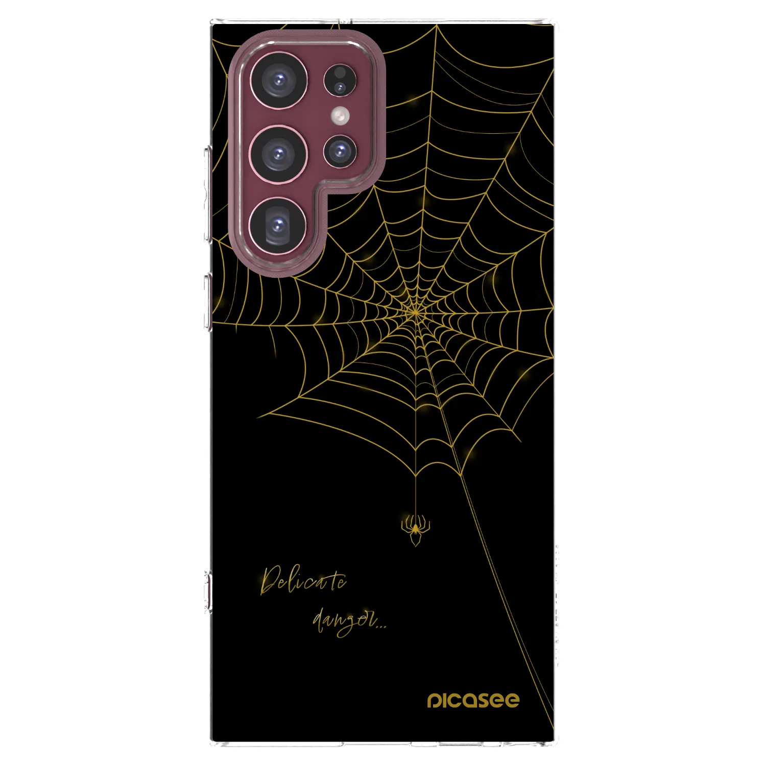 Picasee silikonska prozirna maskica za Samsung Galaxy S22 Ultra 5G - Delicate danger