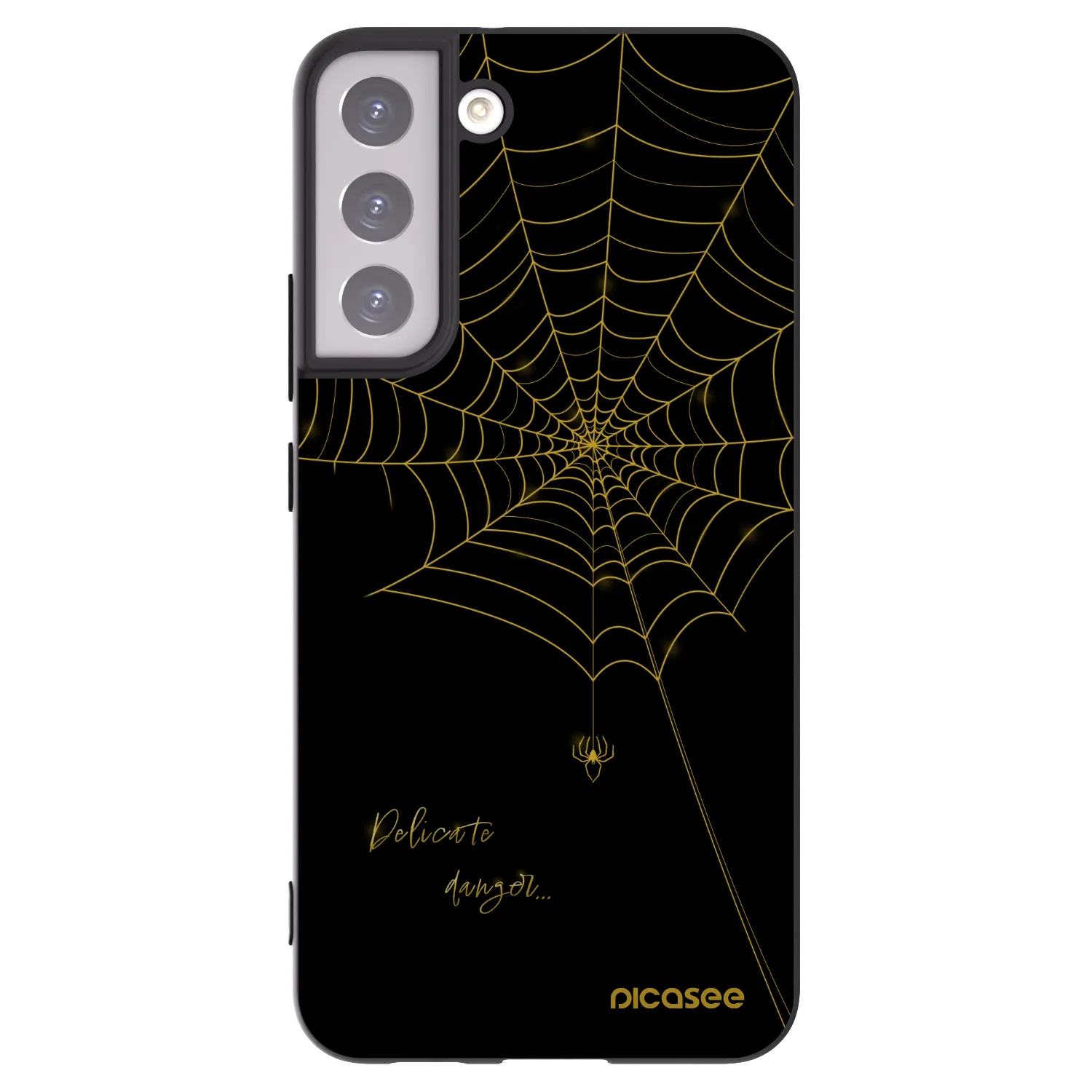 Picasee crna silikonska maskica za Samsung Galaxy S22+ 5G - Delicate danger