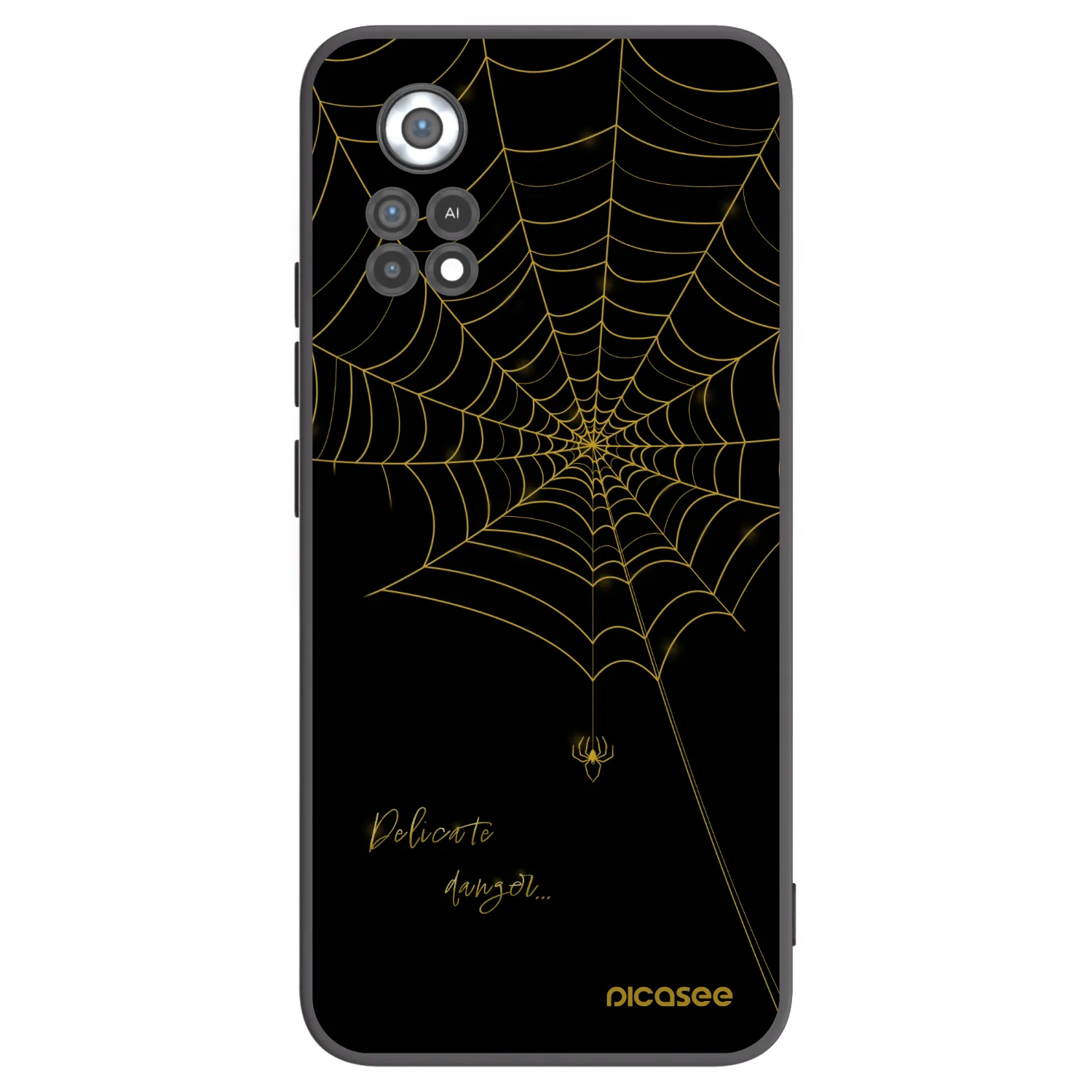 Picasee crna silikonska maskica za Xiaomi Poco X4 Pro 5G - Delicate danger