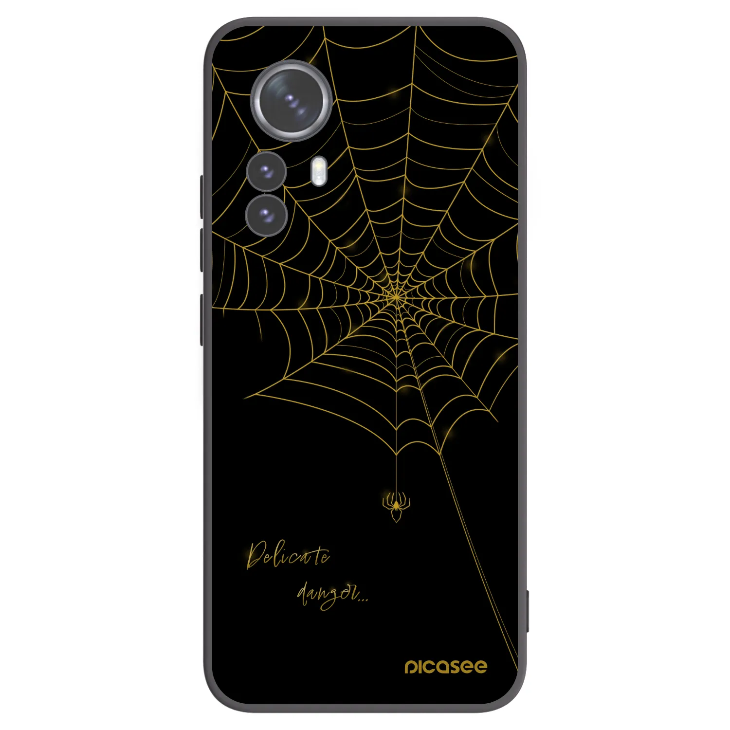 Picasee crna silikonska maskica za Xiaomi 12 Pro - Delicate danger