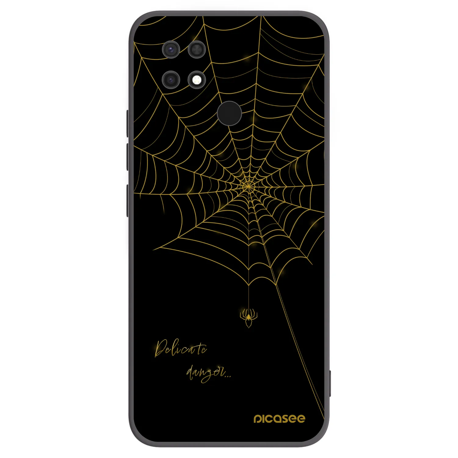 Picasee crna silikonska maskica za Xiaomi Redmi 10C - Delicate danger