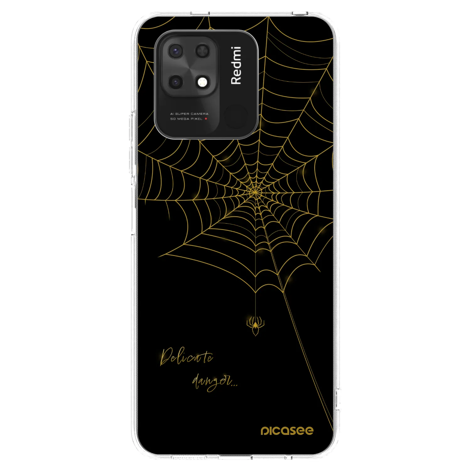 Picasee silikonska prozirna maskica za Xiaomi Redmi 10C - Delicate danger