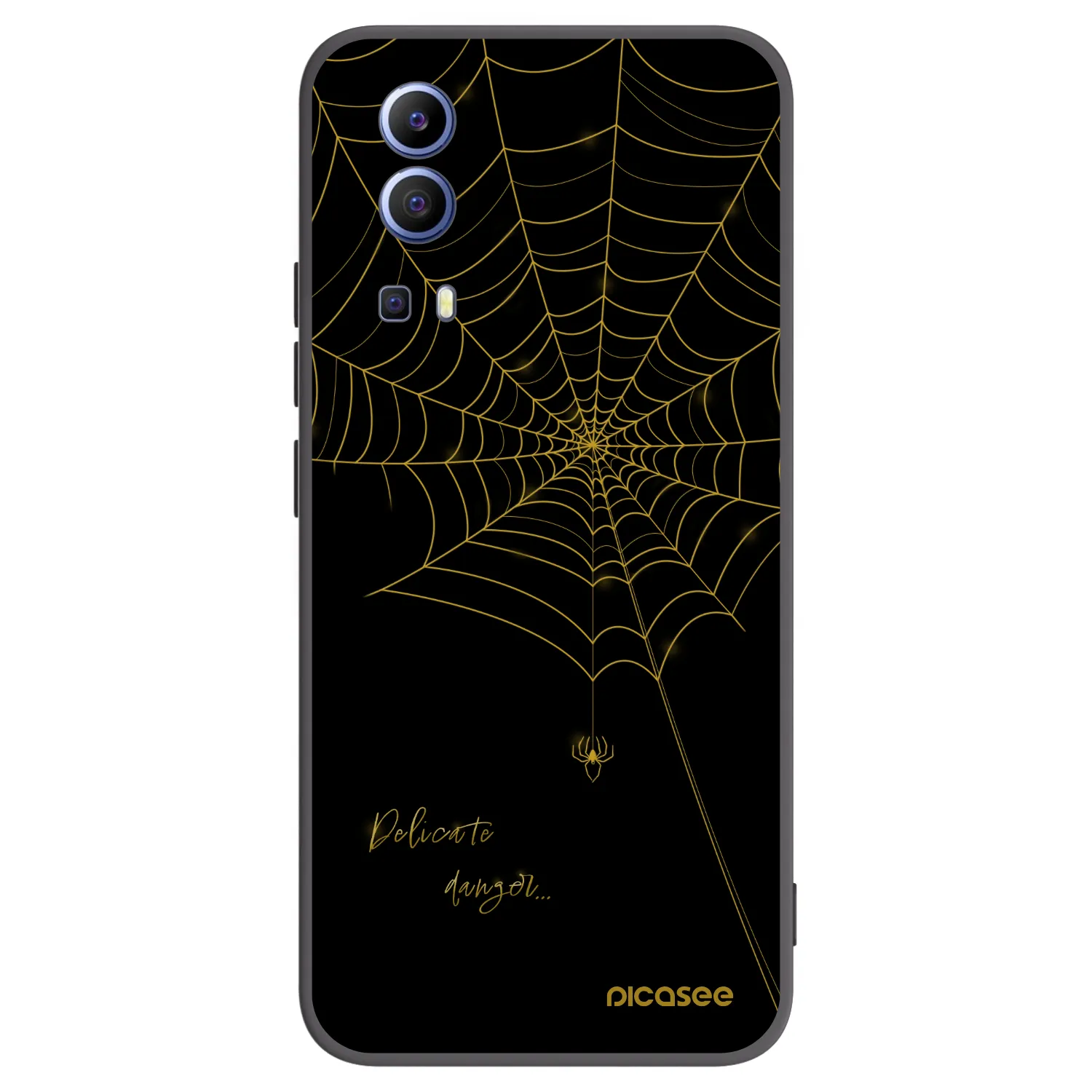 Picasee crna silikonska maskica za Vivo Y52 5G - Delicate danger