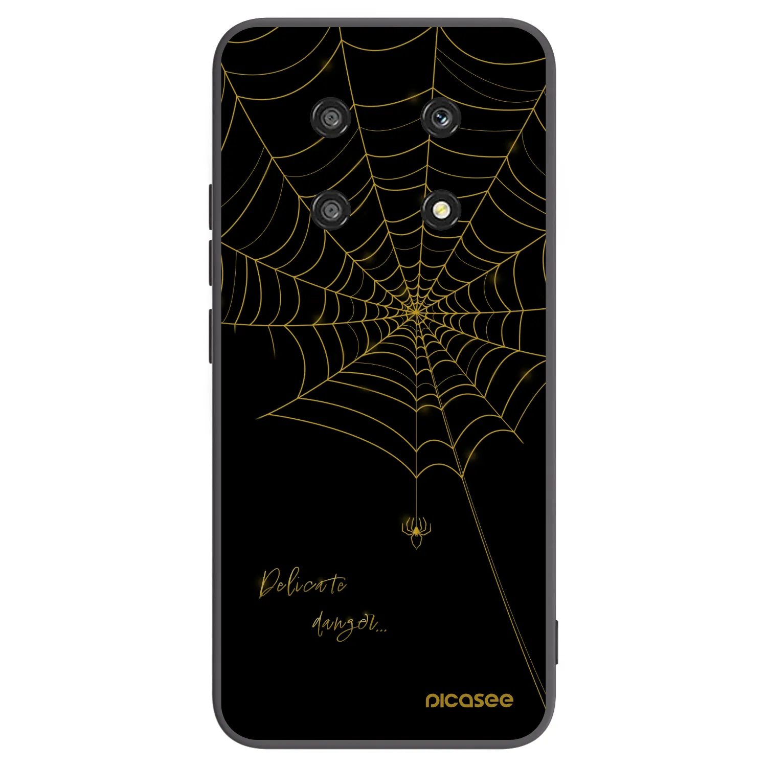 Picasee crna silikonska maskica za Honor Magic4 Lite 5G - Delicate danger