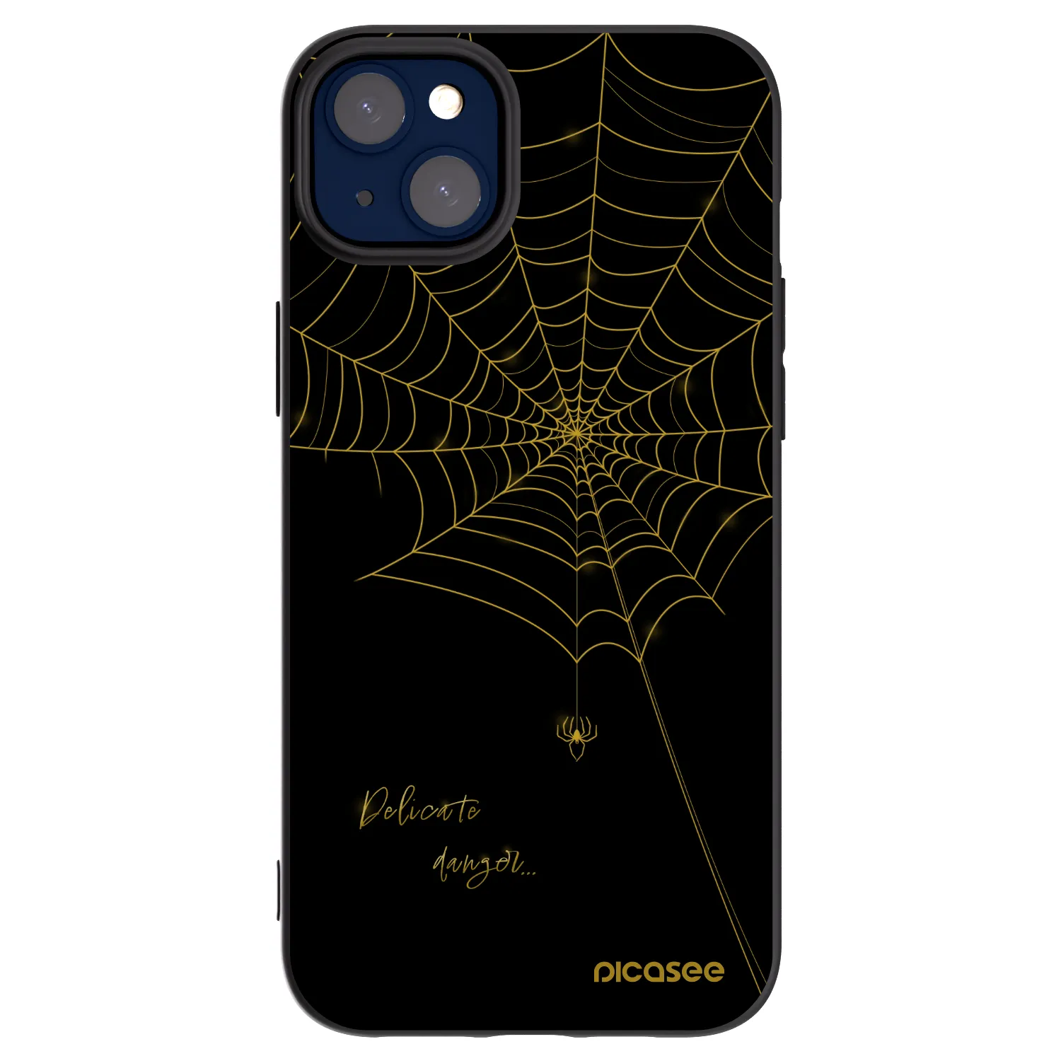 Picasee crna silikonska maskica za Apple iPhone 14 Plus - Delicate danger