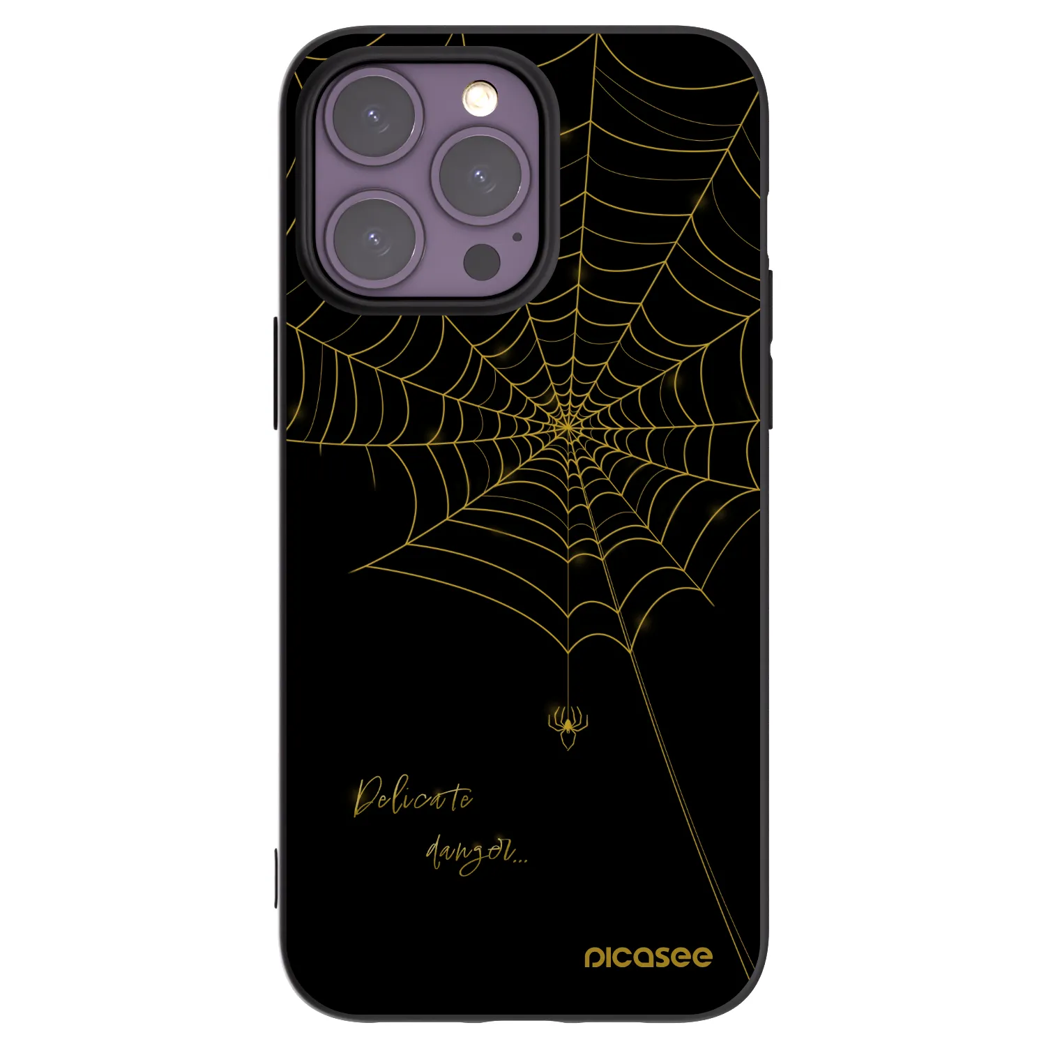 Picasee crna silikonska maskica za Apple iPhone 14 Pro Max - Delicate danger