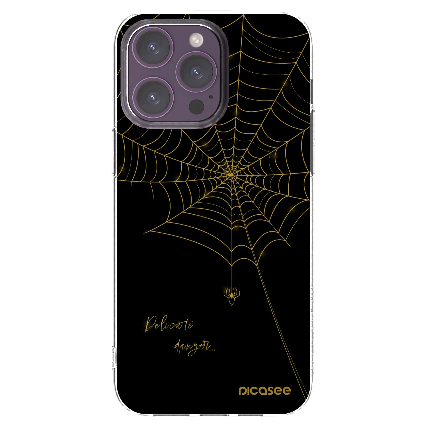 Picasee silikonska prozirna maskica za Apple iPhone 14 Pro Max - Delicate danger