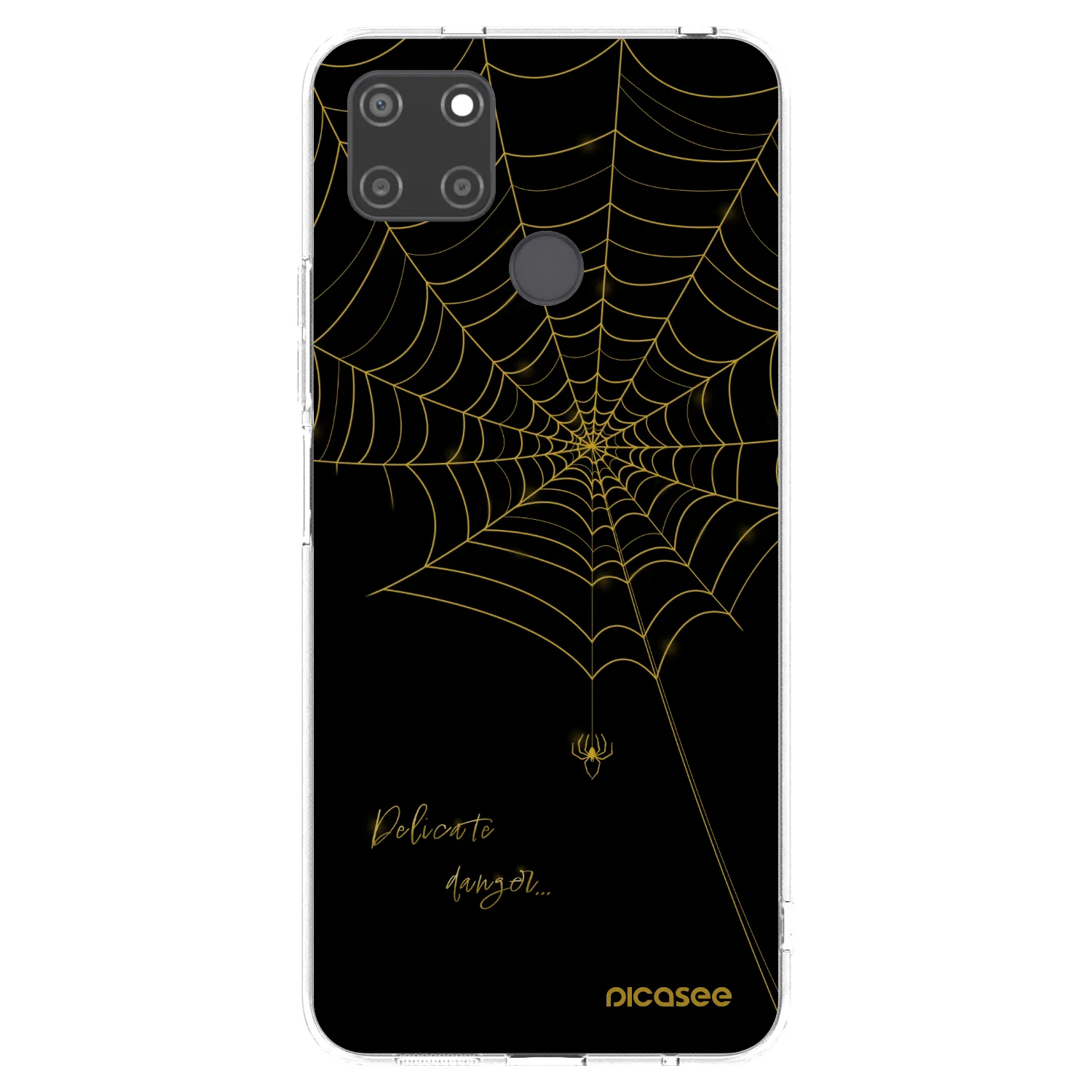 Picasee silikonska prozirna maskica za Realme C21Y - Delicate danger