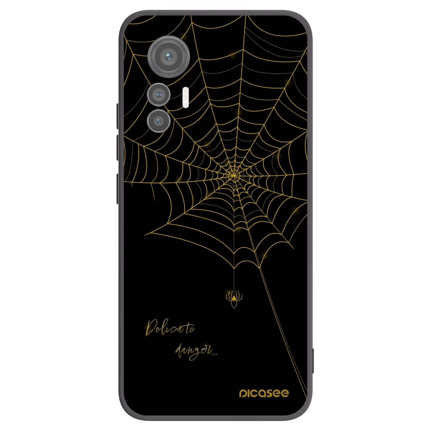 Picasee crna silikonska maskica za Xiaomi 12 Lite - Delicate danger