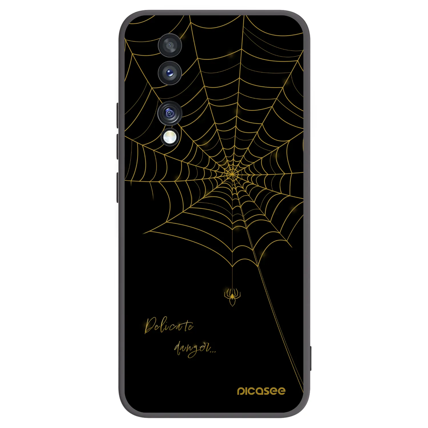 Picasee crna silikonska maskica za Honor 70 - Delicate danger