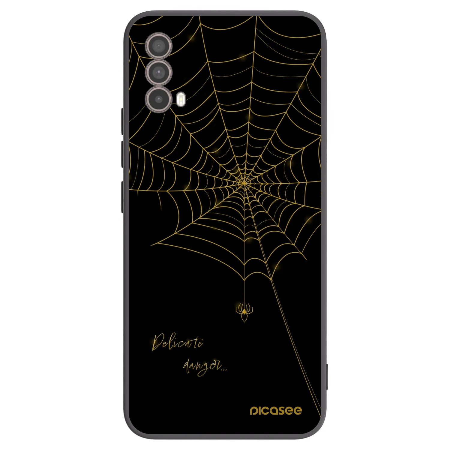 Picasee crna silikonska maskica za Motorola Moto E40 - Delicate danger