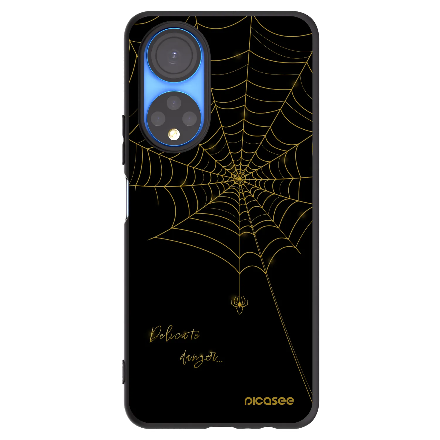 Picasee crna silikonska maskica za Honor X7 - Delicate danger