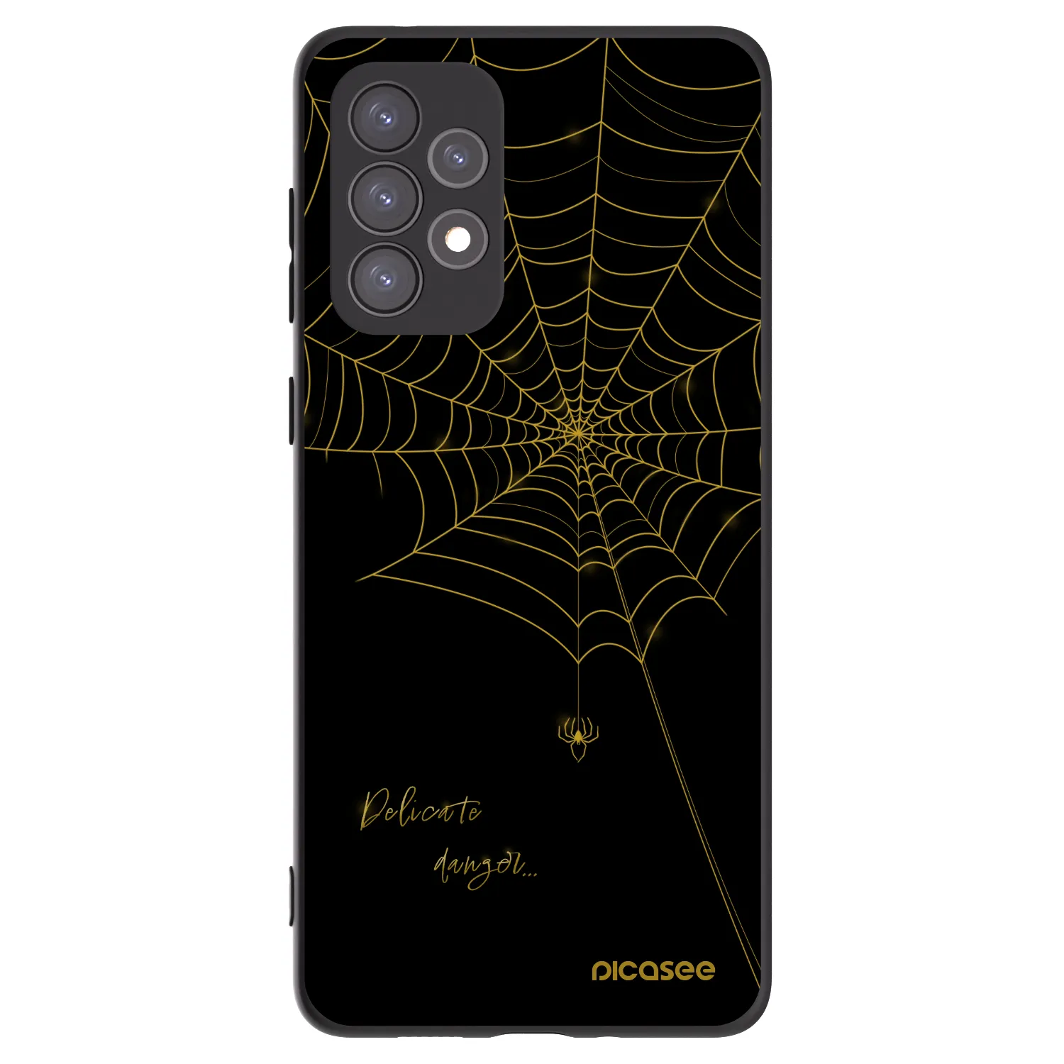 Picasee crna silikonska maskica za Samsung Galaxy A73 5G - Delicate danger