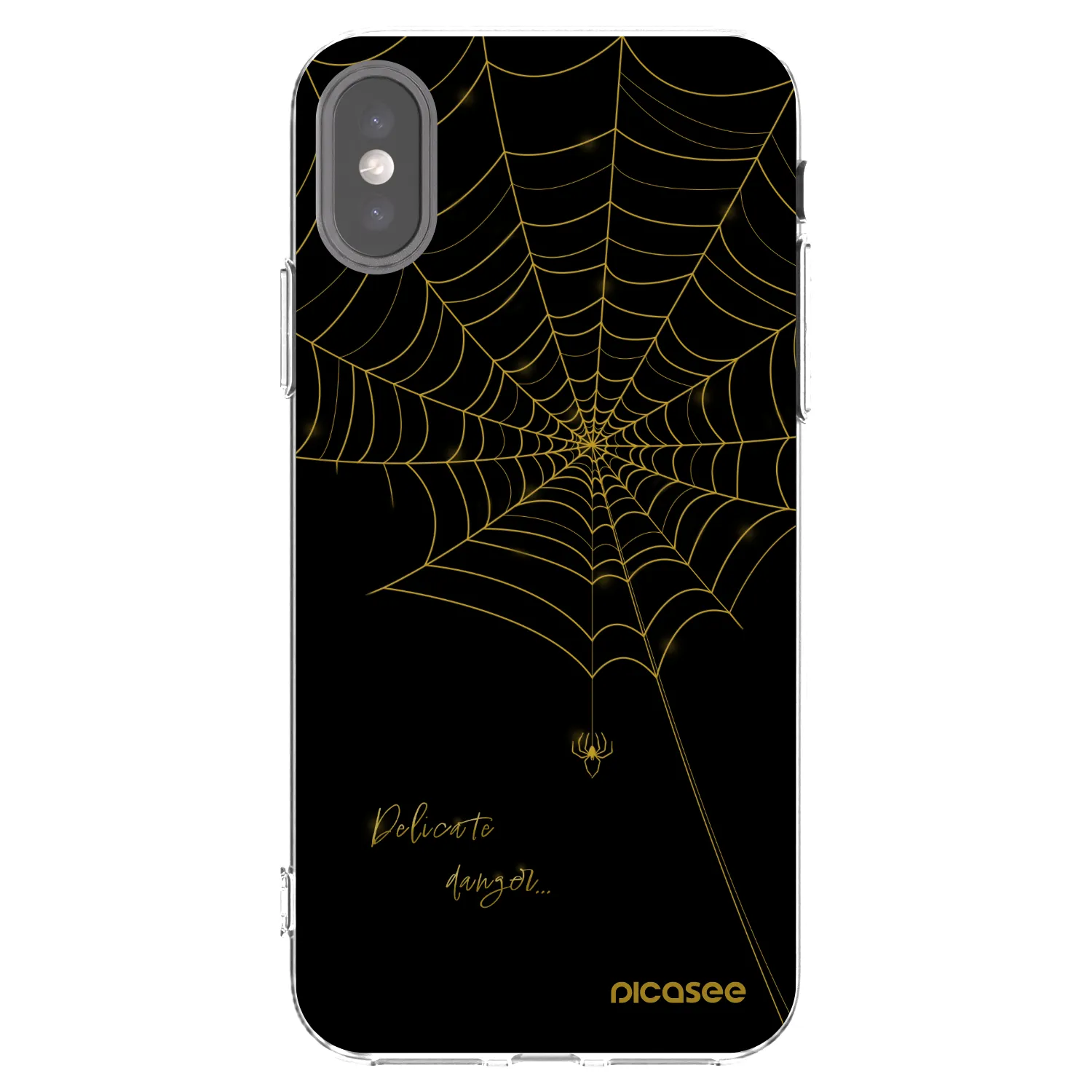 Picasee silikonska prozirna maskica za Apple iPhone X/XS - Delicate danger
