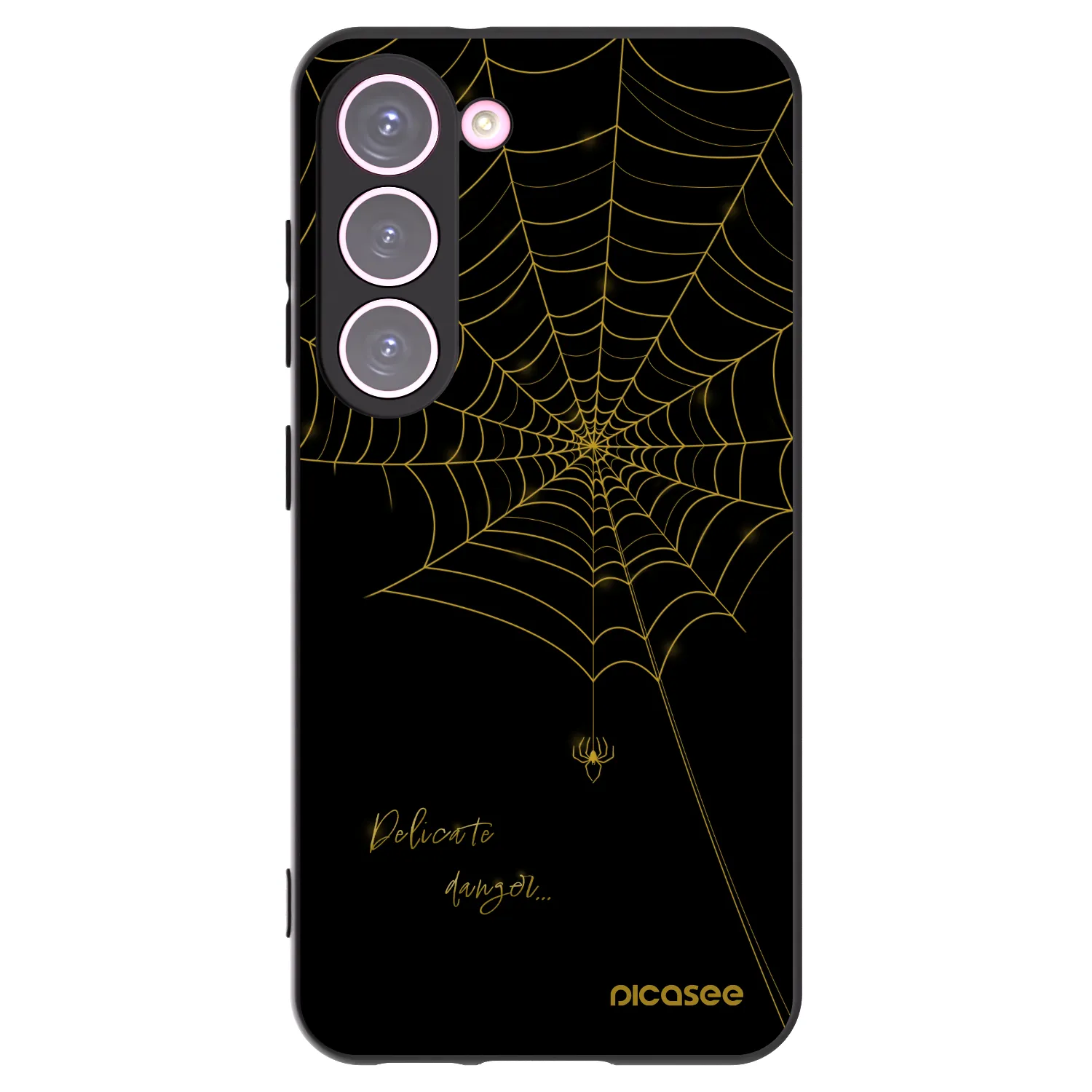 Picasee crna silikonska maskica za Samsung Galaxy S23 5G - Delicate danger