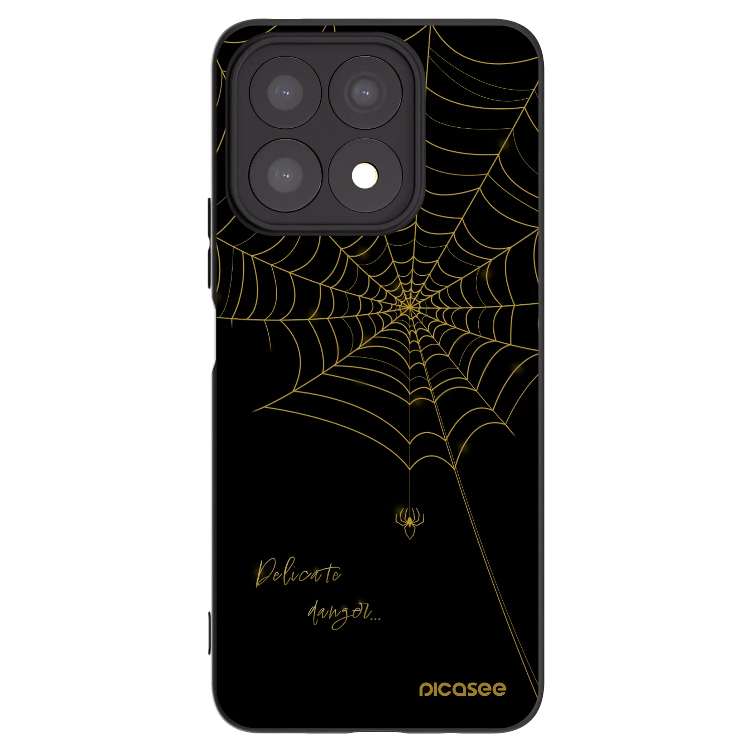 Picasee crna silikonska maskica za Honor X8a - Delicate danger