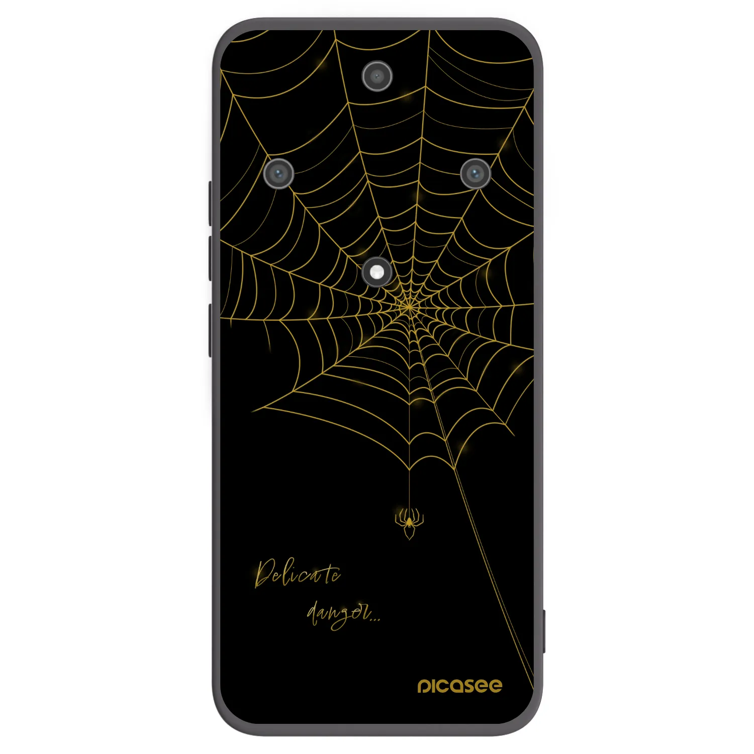 Picasee crna silikonska maskica za Honor Magic5 Lite 5G - Delicate danger