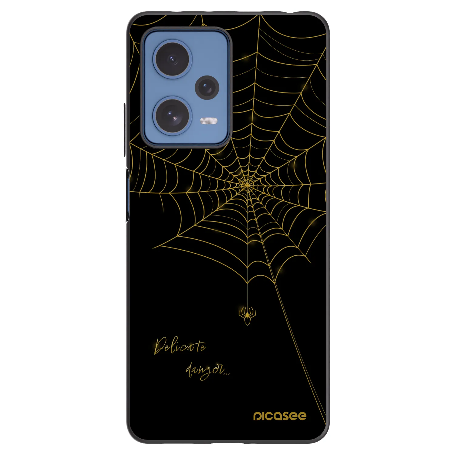 Picasee crna silikonska maskica za Xiaomi Redmi Note 12 Pro 5G - Delicate danger