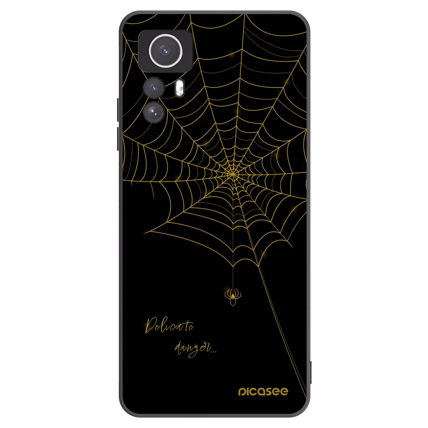 Picasee crna silikonska maskica za Xiaomi Redmi Note 12S - Delicate danger