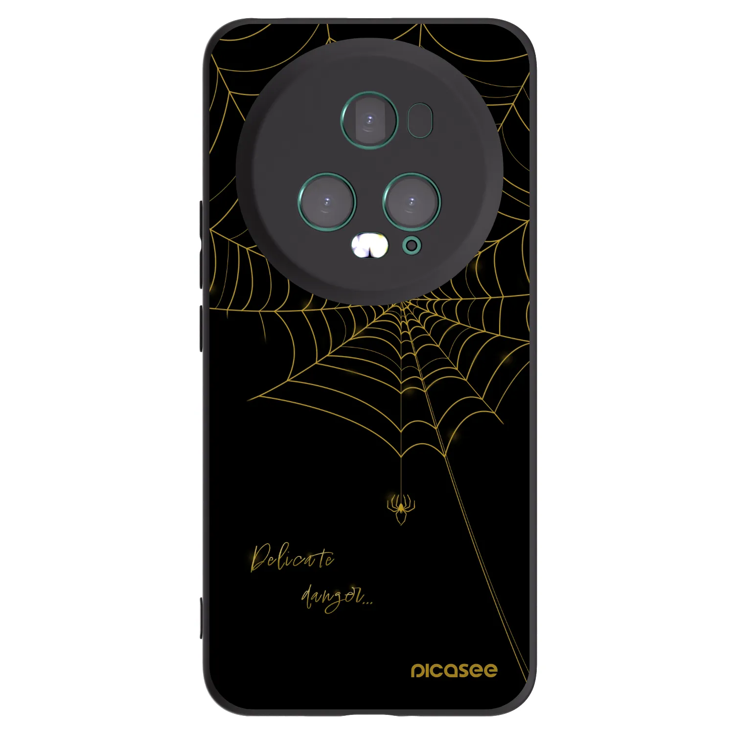 Picasee crna silikonska maskica za Honor Magic5 Pro - Delicate danger