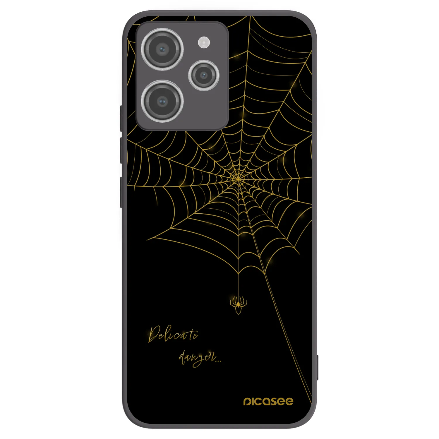 Picasee crna silikonska maskica za Xiaomi Redmi 12 4G - Delicate danger