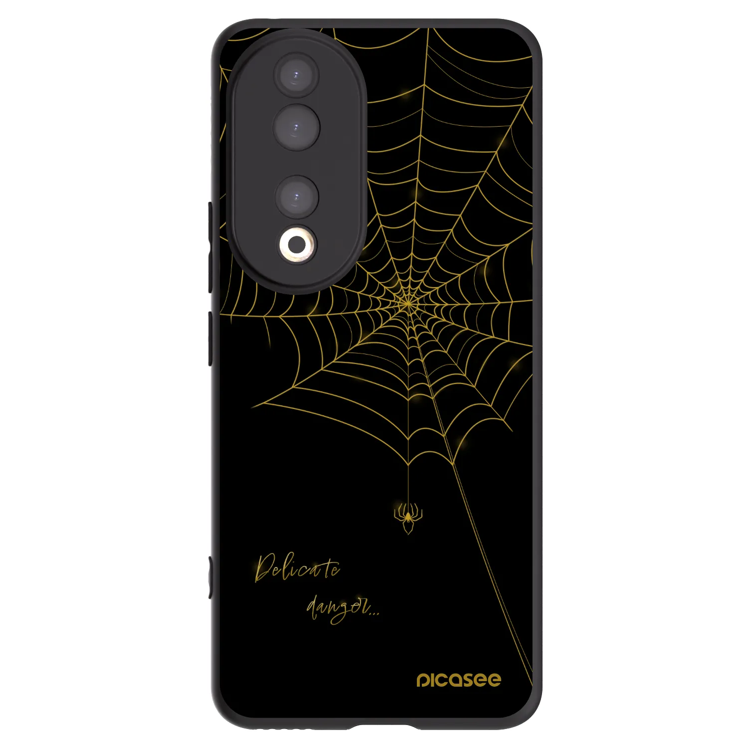 Picasee crna silikonska maskica za Honor 90 5G - Delicate danger
