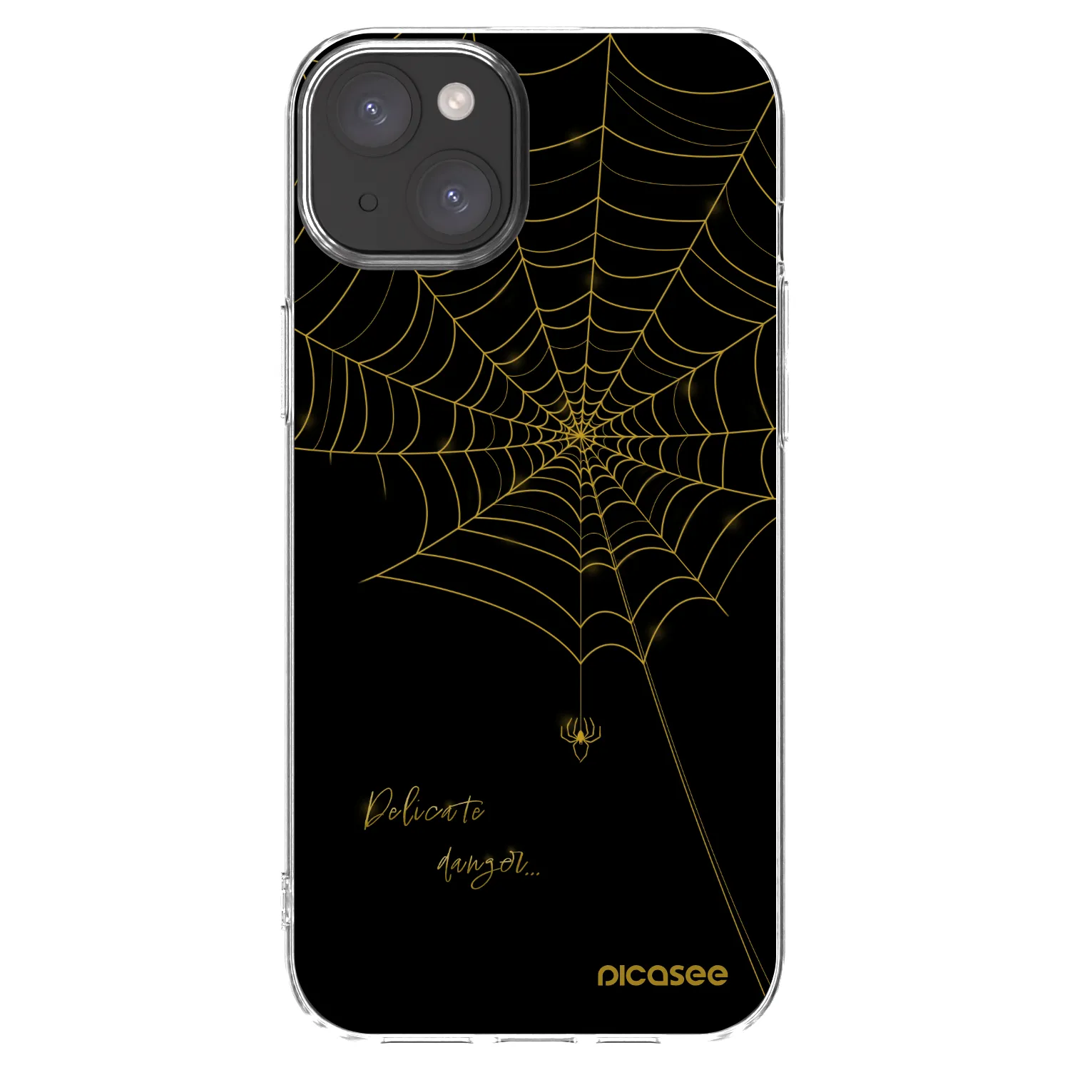 Picasee silikonska prozirna maskica za Apple iPhone 15 Plus - Delicate danger