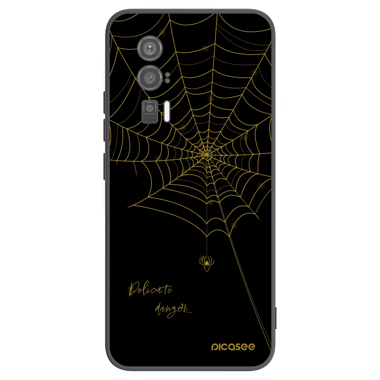 Picasee crna silikonska maskica za Xiaomi Poco F5 Pro 5G - Delicate danger