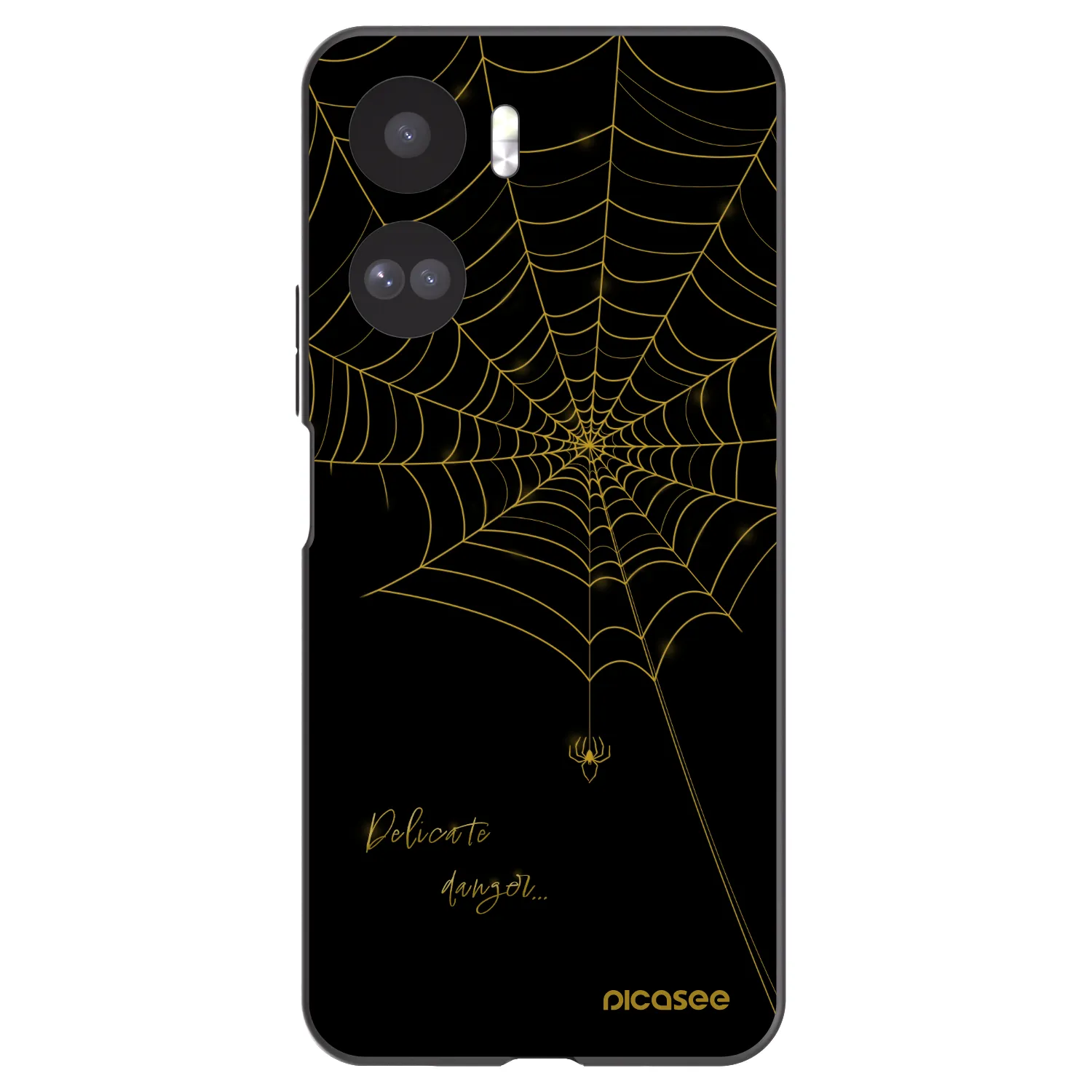 Picasee crna silikonska maskica za Honor 90 Lite 5G - Delicate danger
