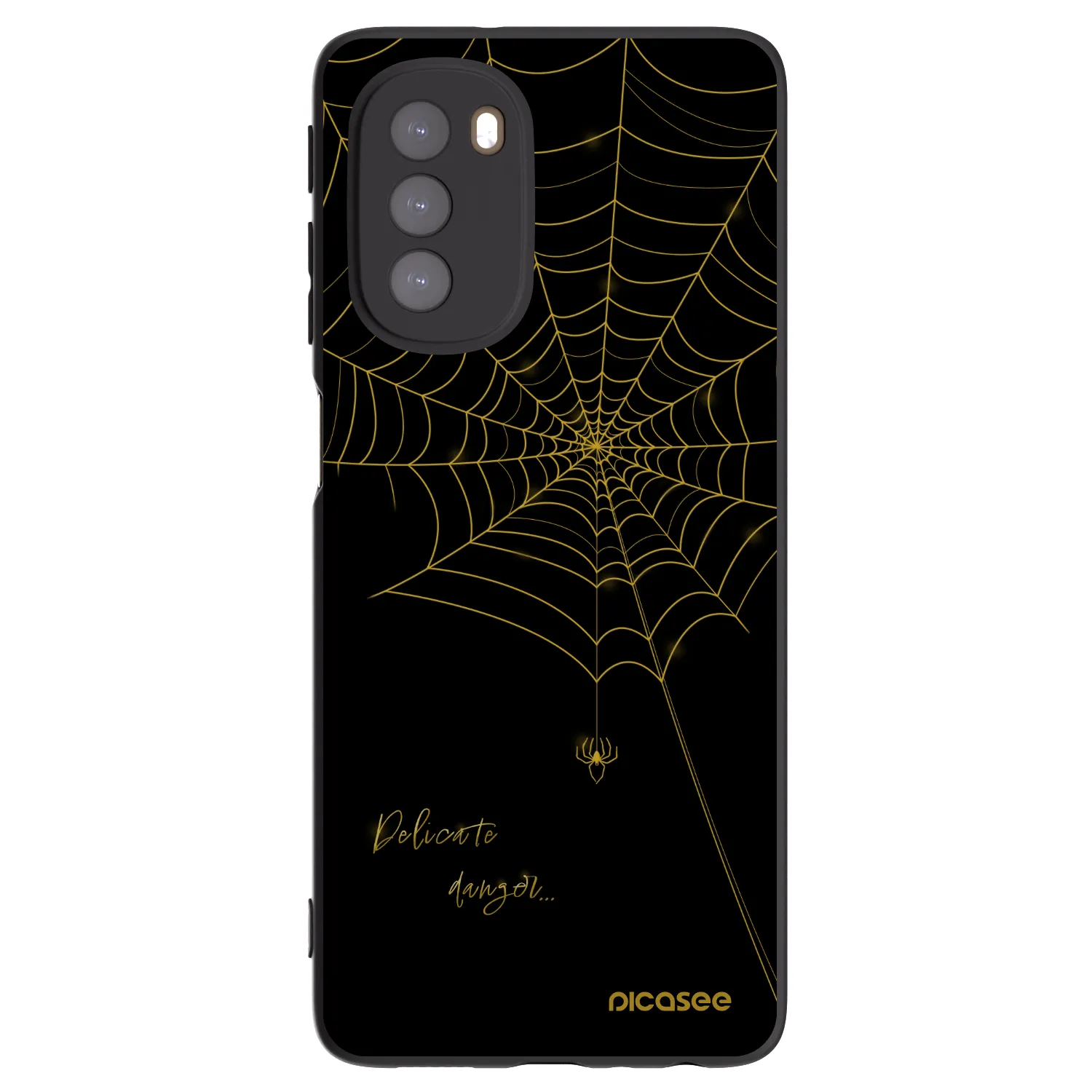 Picasee crna silikonska maskica za Motorola Moto G51 - Delicate danger