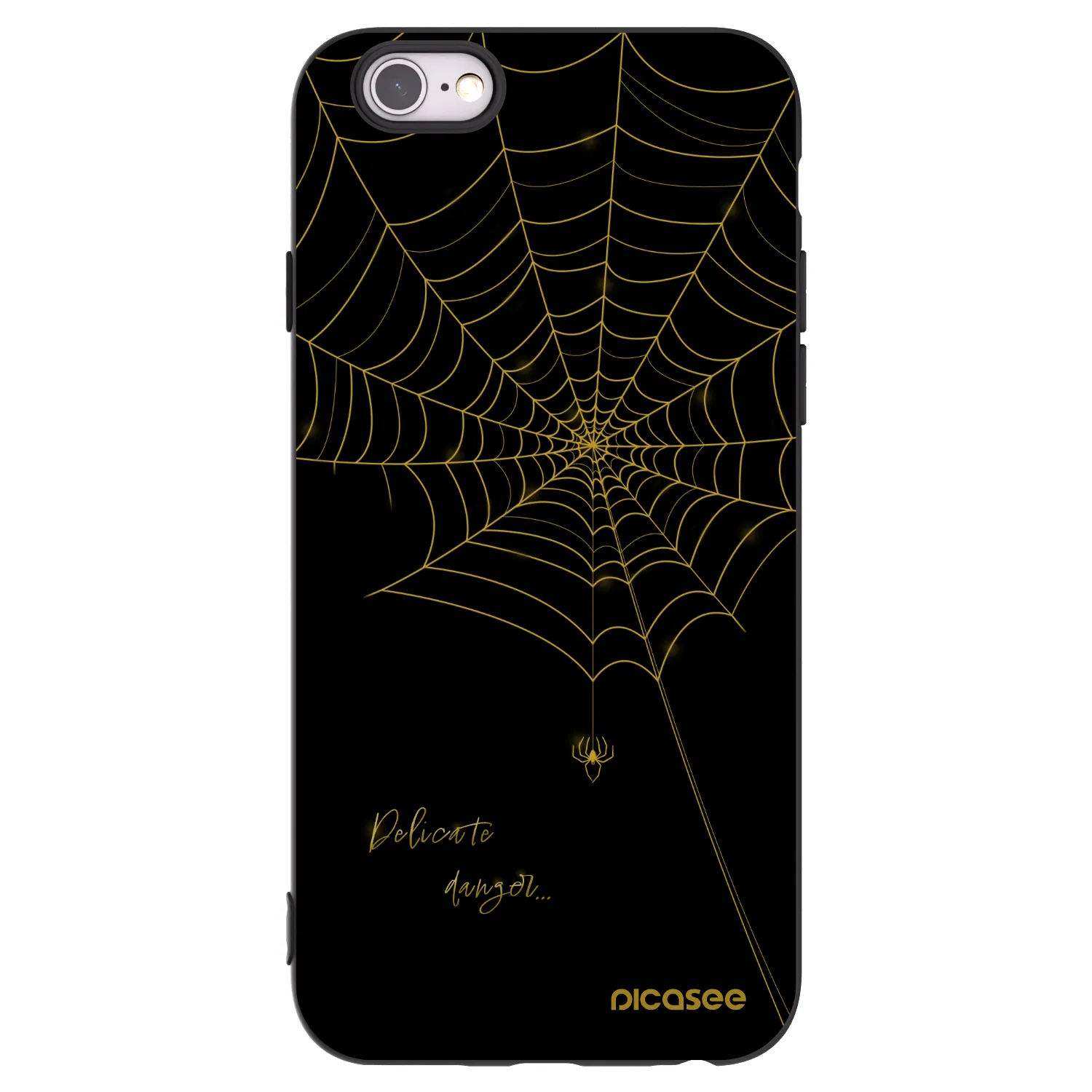 Picasee crna silikonska maskica za Apple iPhone 6/6S - Delicate danger