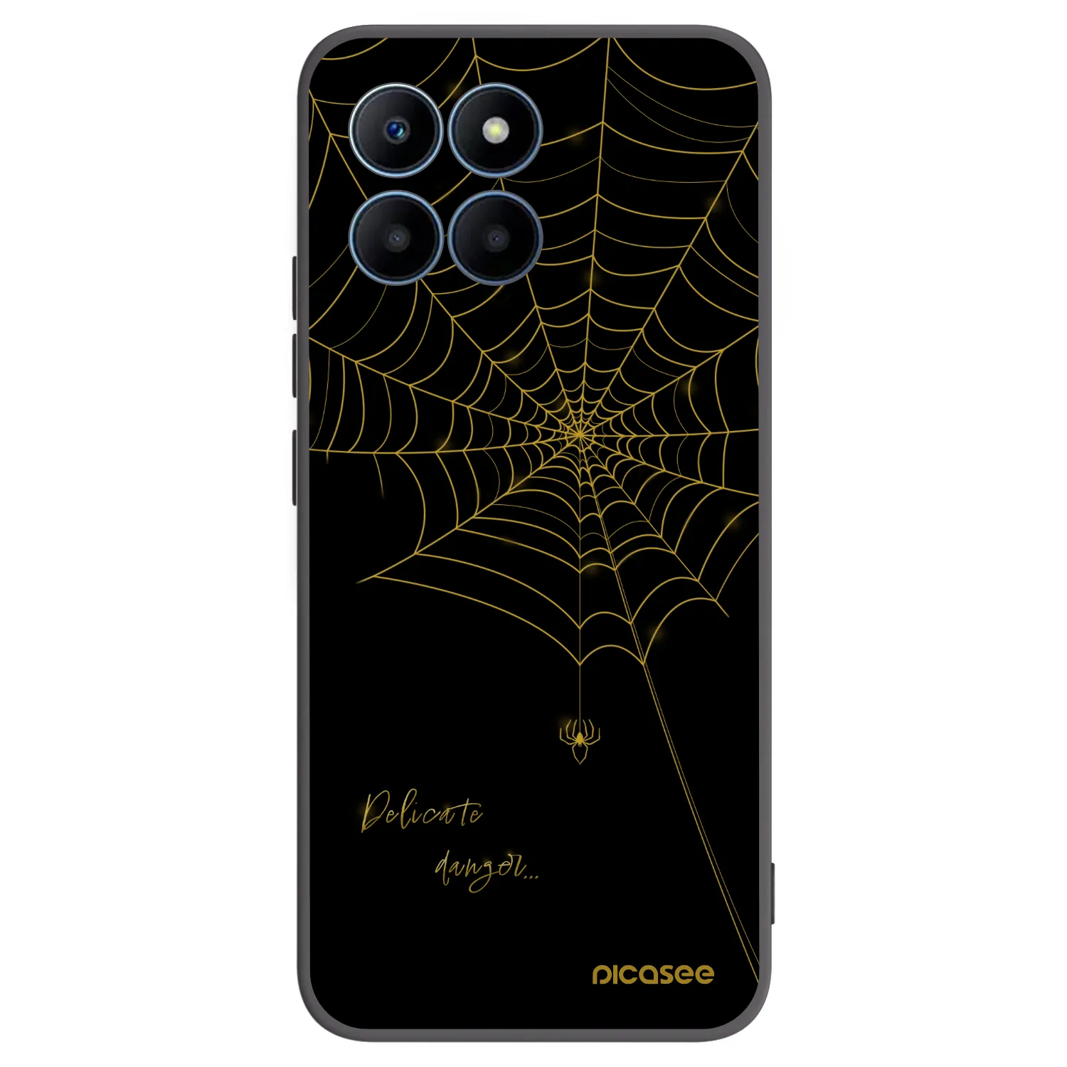 Picasee crna silikonska maskica za Honor 70 Lite - Delicate danger
