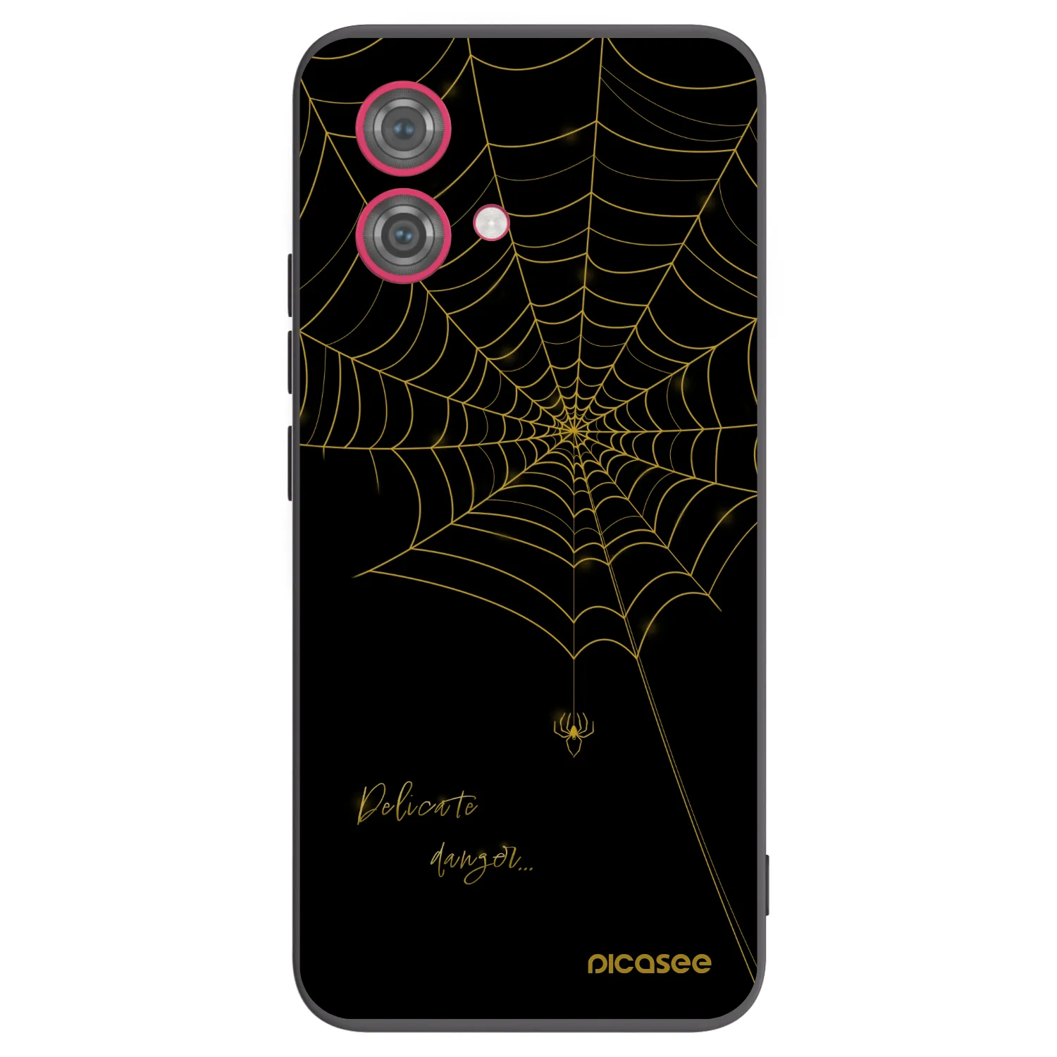 Picasee crna silikonska maskica za Motorola Moto G84 5G - Delicate danger