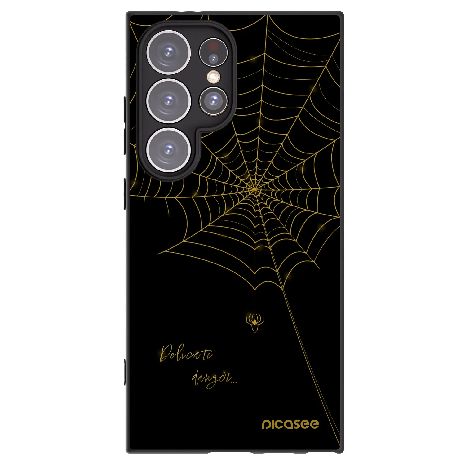 Picasee crna silikonska maskica za Samsung Galaxy S24 Ultra S928B 5G - Delicate danger