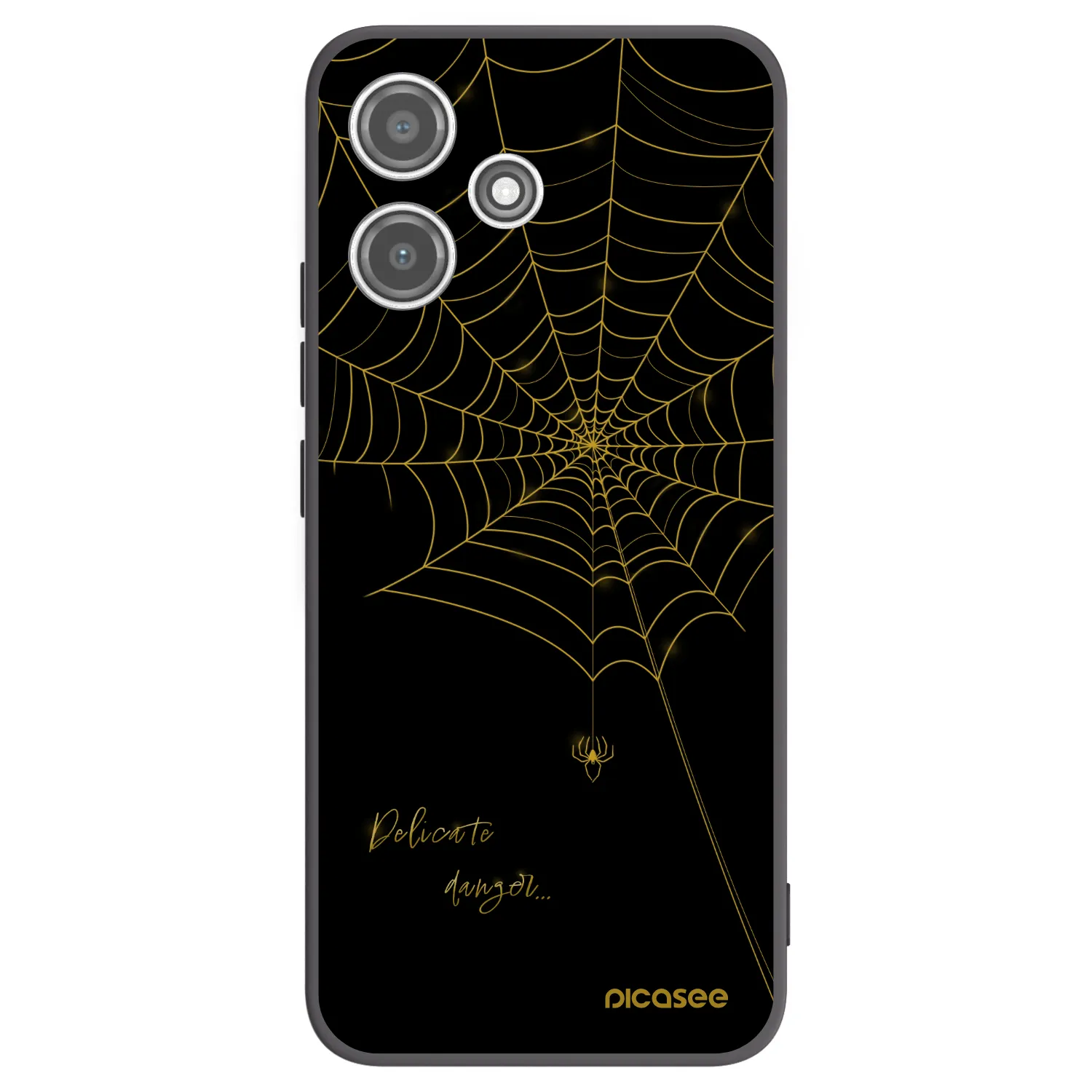 Picasee crna silikonska maskica za Xiaomi Redmi 12 5G - Delicate danger